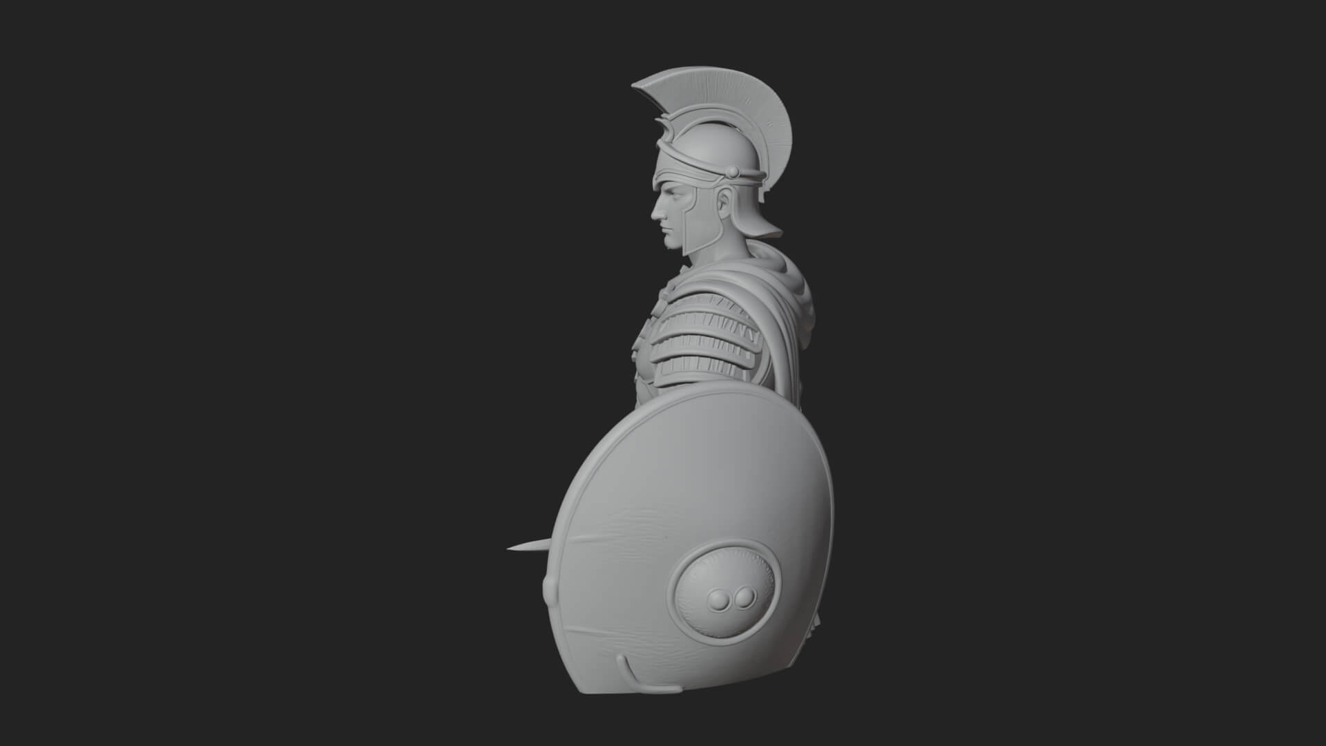 Greek Hoplite Warrior Statue Design 45 3D Print Model 3D Model