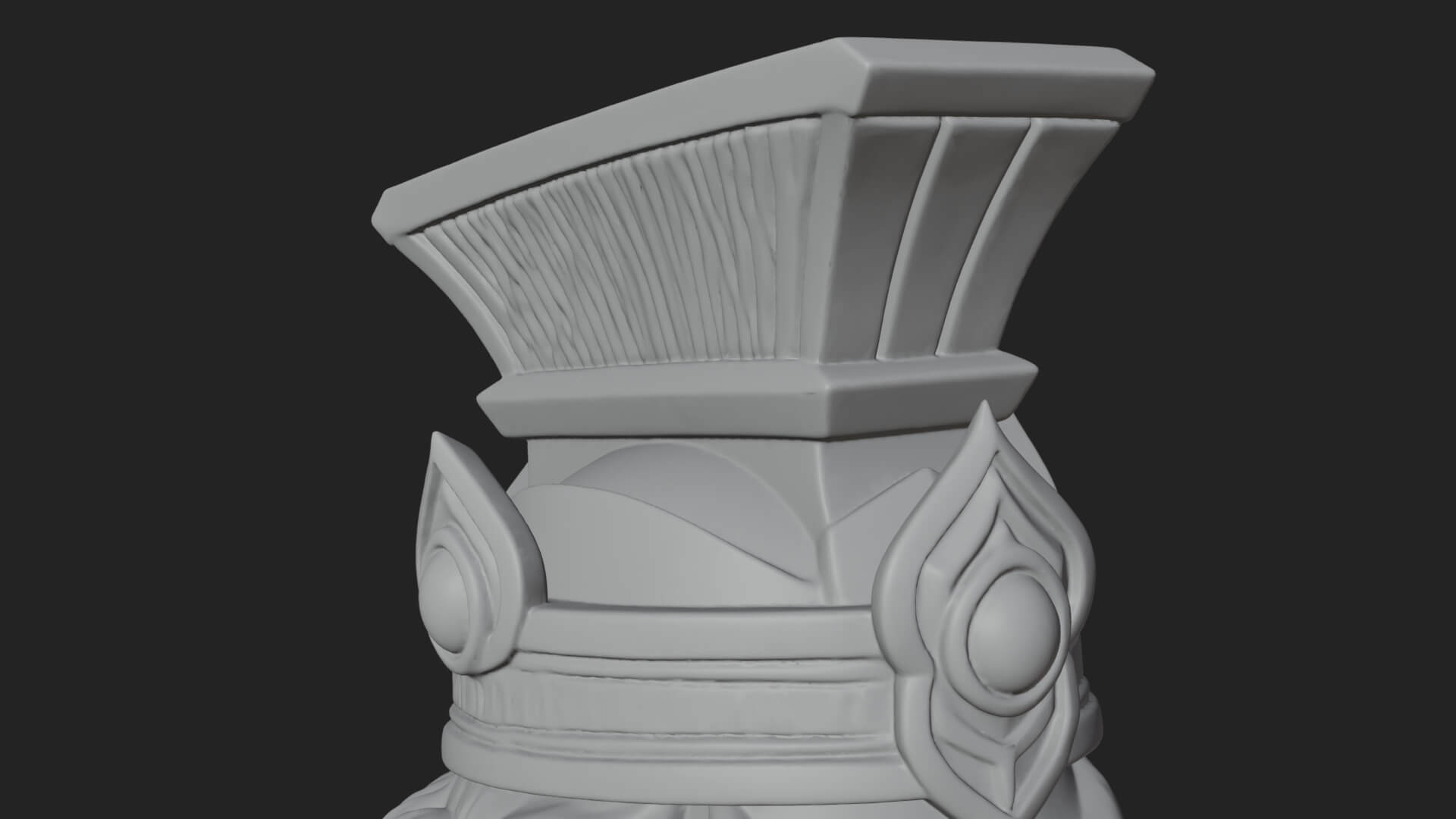 Greek Warrior Bust Statue Design 5 3D Print Model 3D Model
