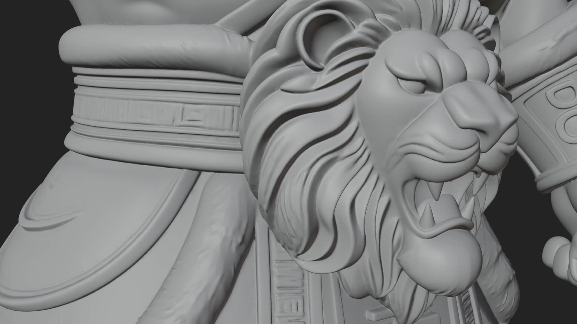Greek Warrior Bust Statue Design 5 3D Print Model 3D Model