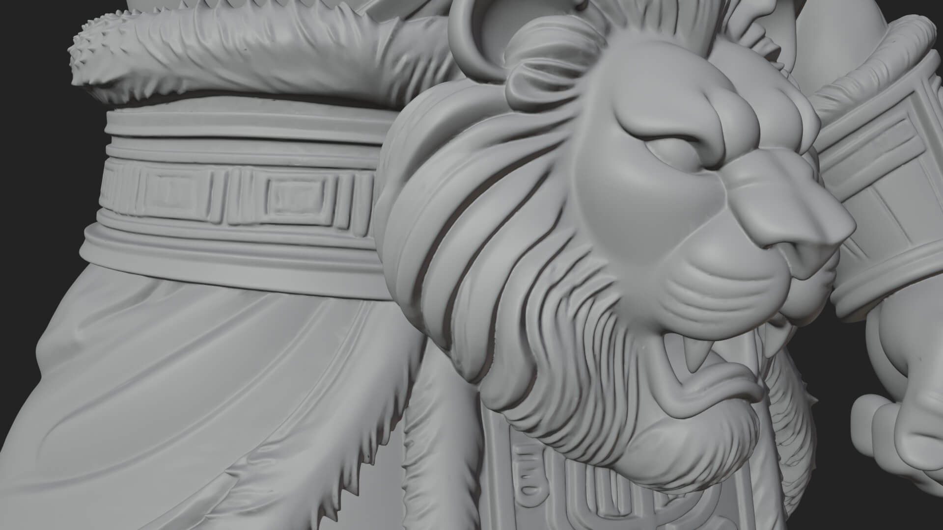 Greek Warrior Bust Statue Design 6 3D Print Model 3D Model