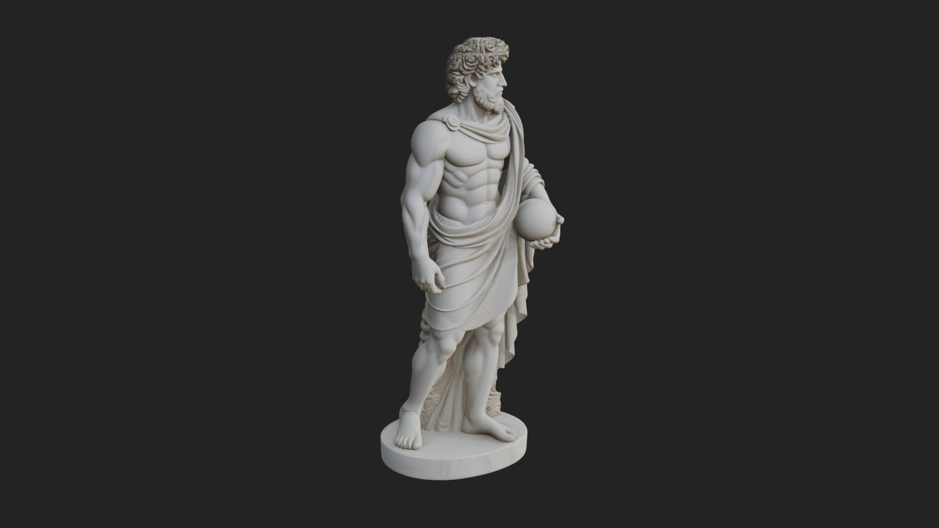 Greek Warrior God Statue Design 16 3D Print Model 3D Model