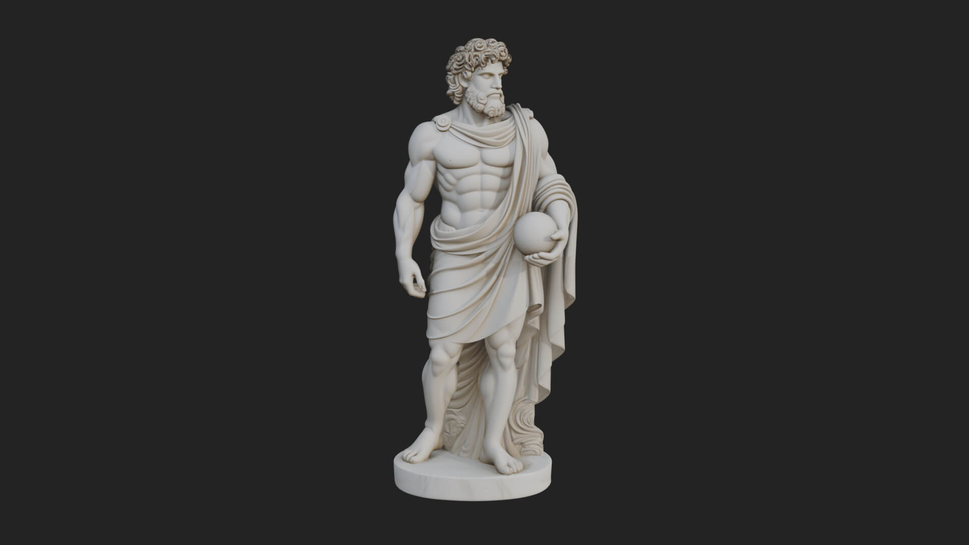 Greek Warrior God Statue Design 16 3D Print Model 3D Model
