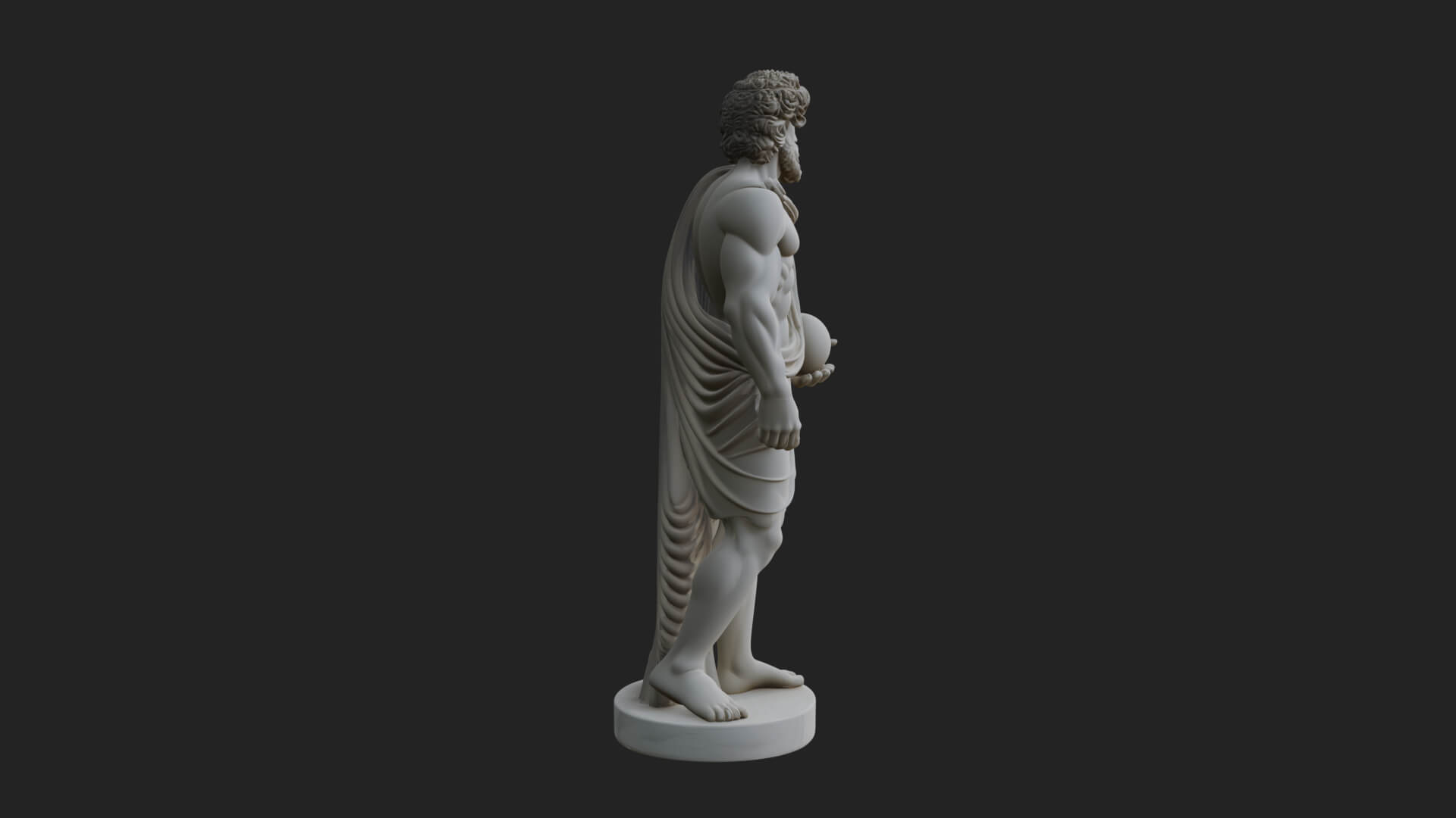 Greek Warrior God Statue Design 16 3D Print Model 3D Model