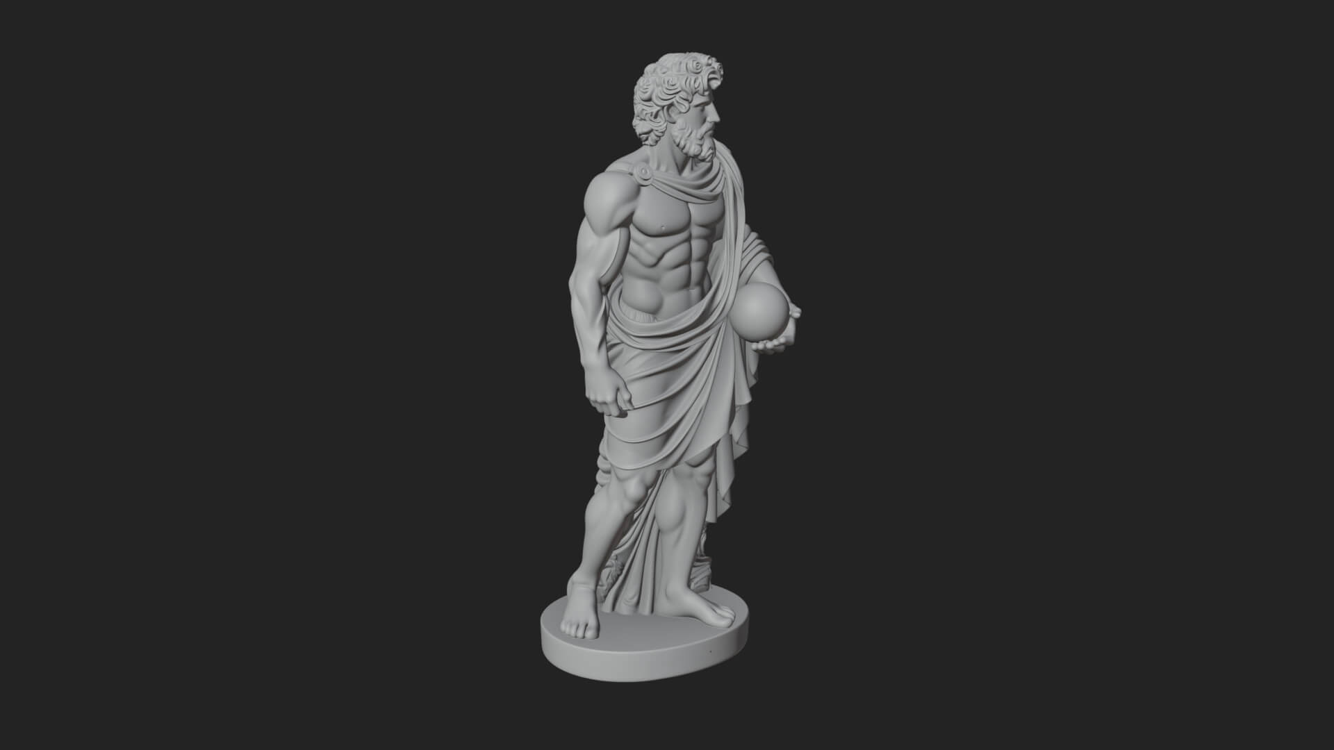 Greek Warrior God Statue Design 16 3D Print Model 3D Model