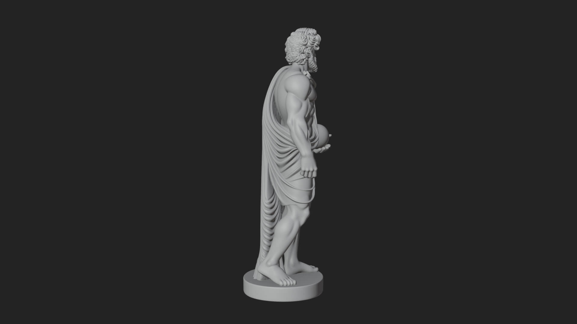 Greek Warrior God Statue Design 16 3D Print Model 3D Model