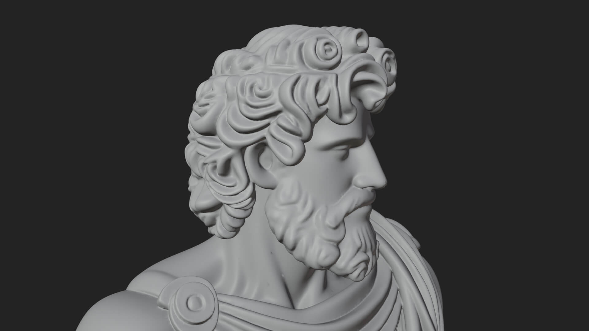 Greek Warrior God Statue Design 16 3D Print Model 3D Model