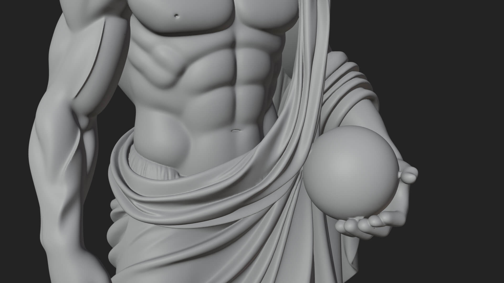 Greek Warrior God Statue Design 16 3D Print Model 3D Model