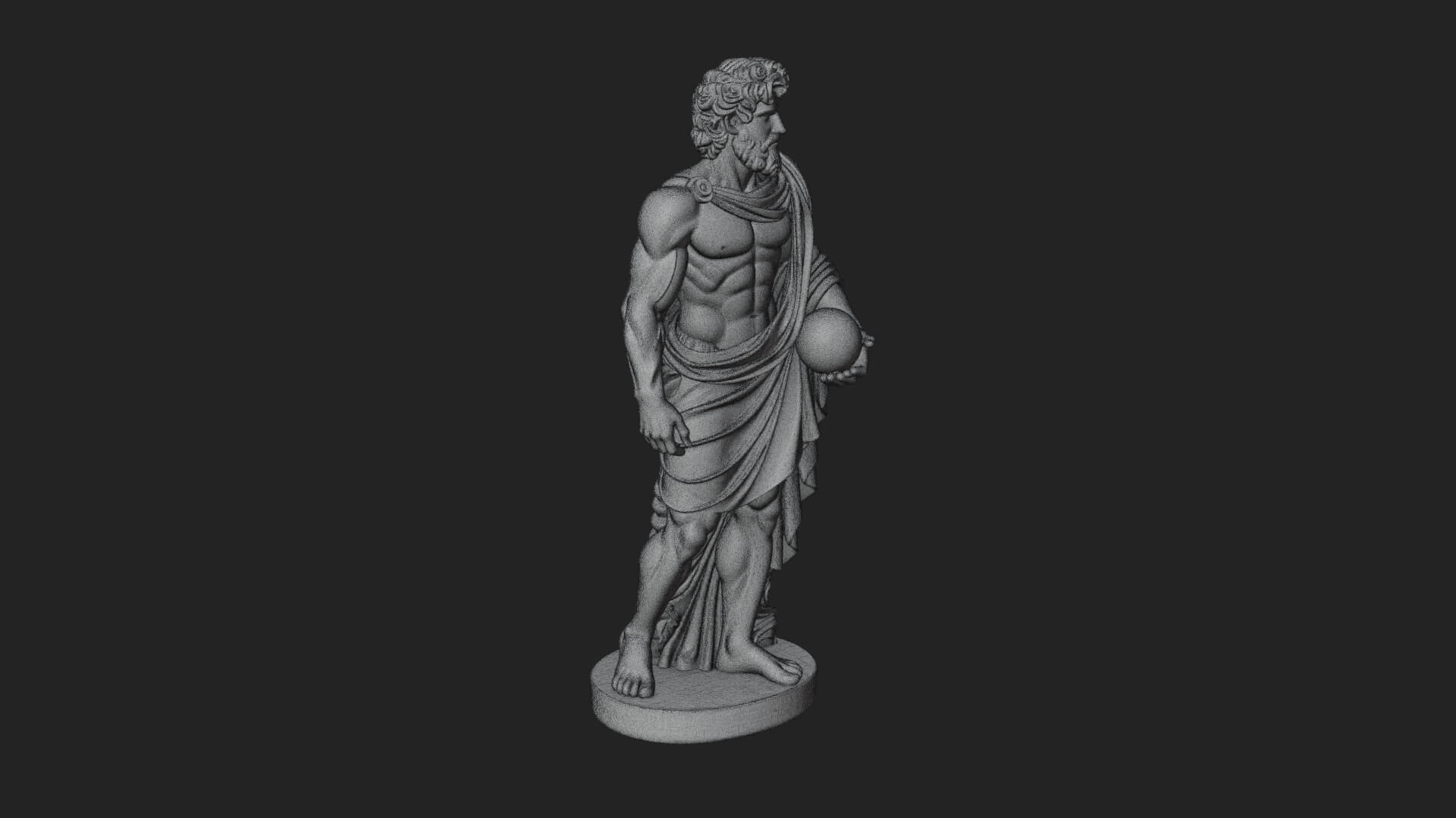 Greek Warrior God Statue Design 16 3D Print Model 3D Model