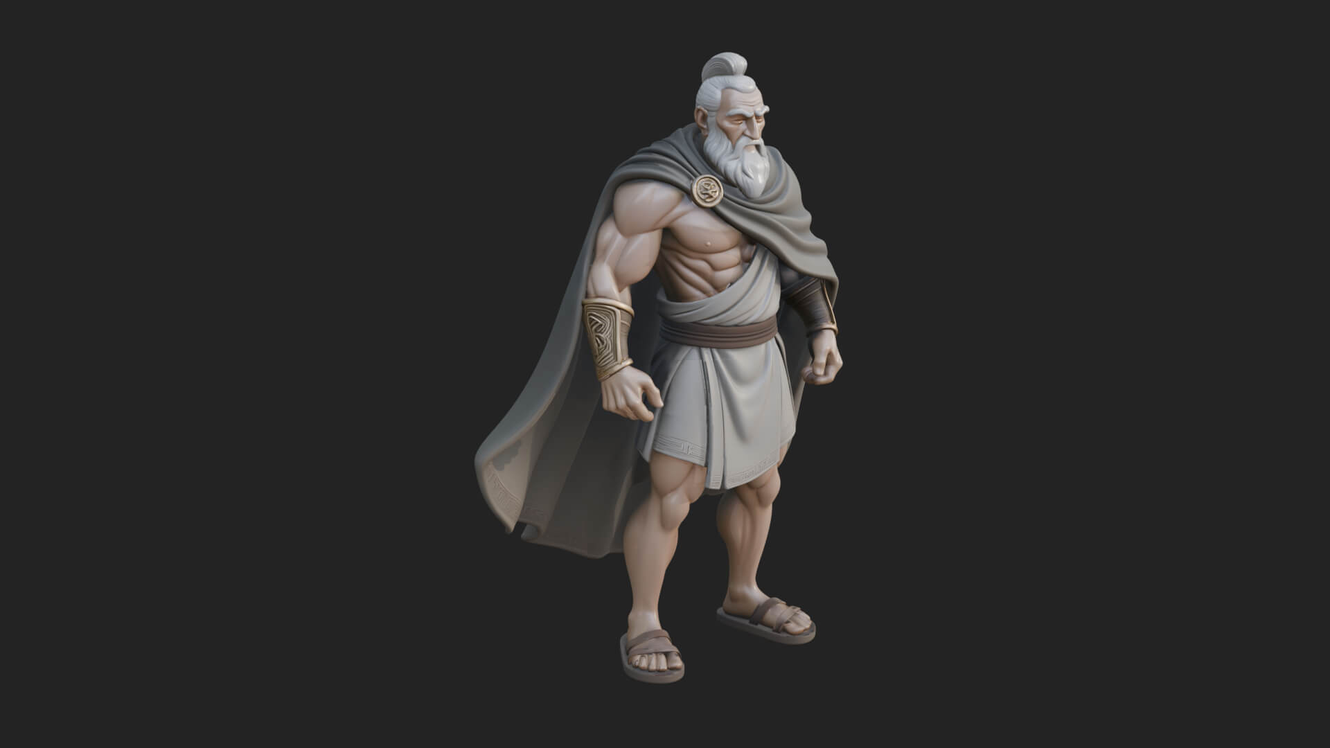Greek Warrior God Statue Design 17 3D Print Model 3D Model