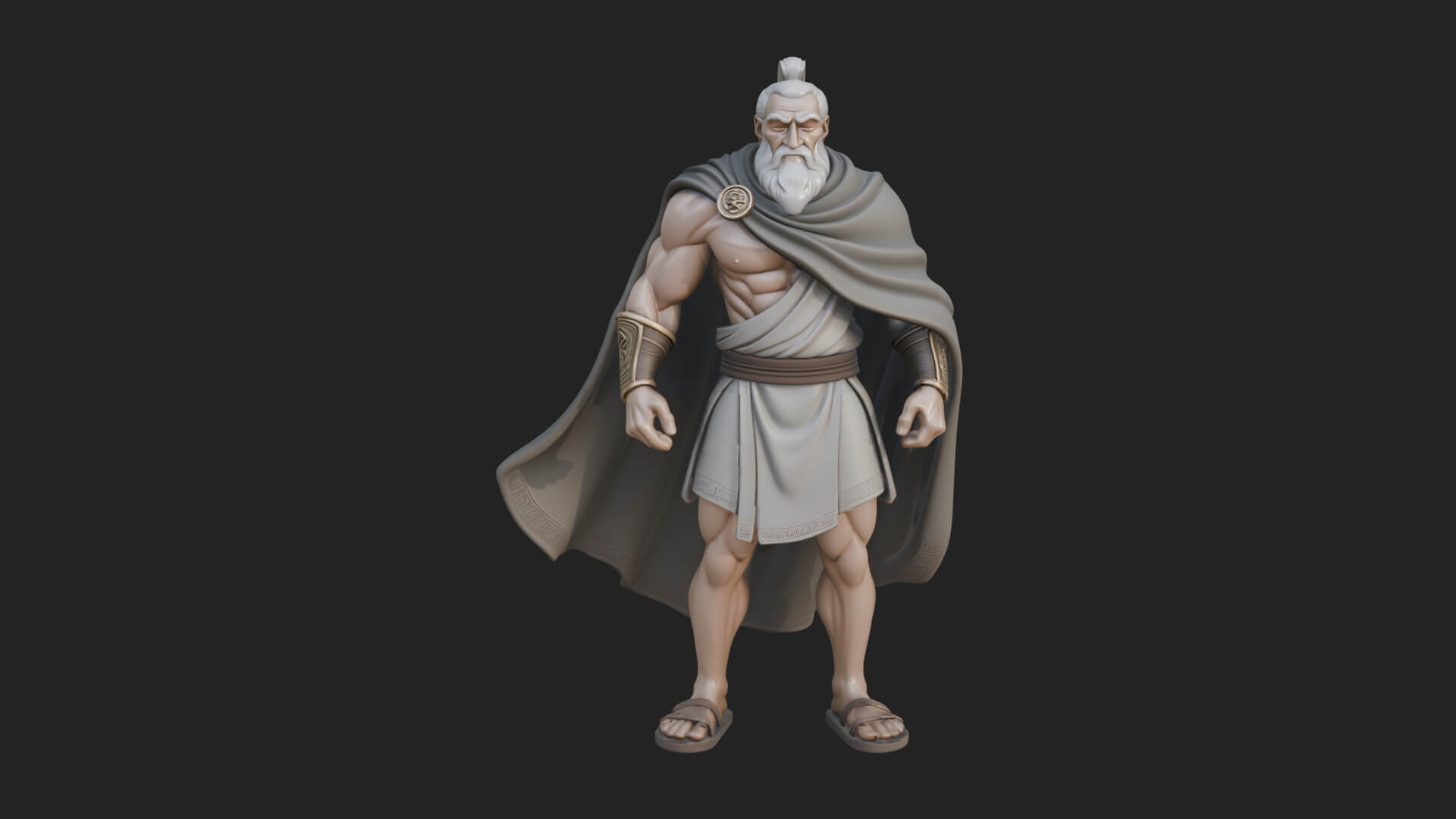 Greek Warrior God Statue Design 17 3D Print Model 3D Model