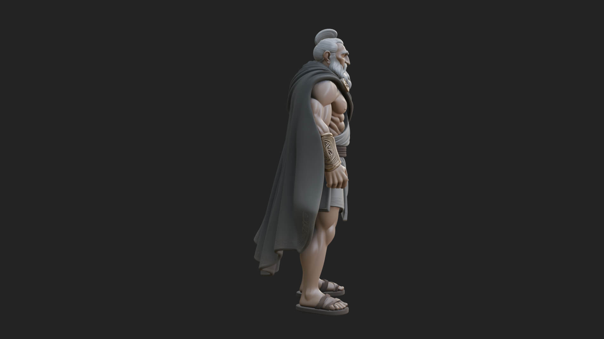Greek Warrior God Statue Design 17 3D Print Model 3D Model