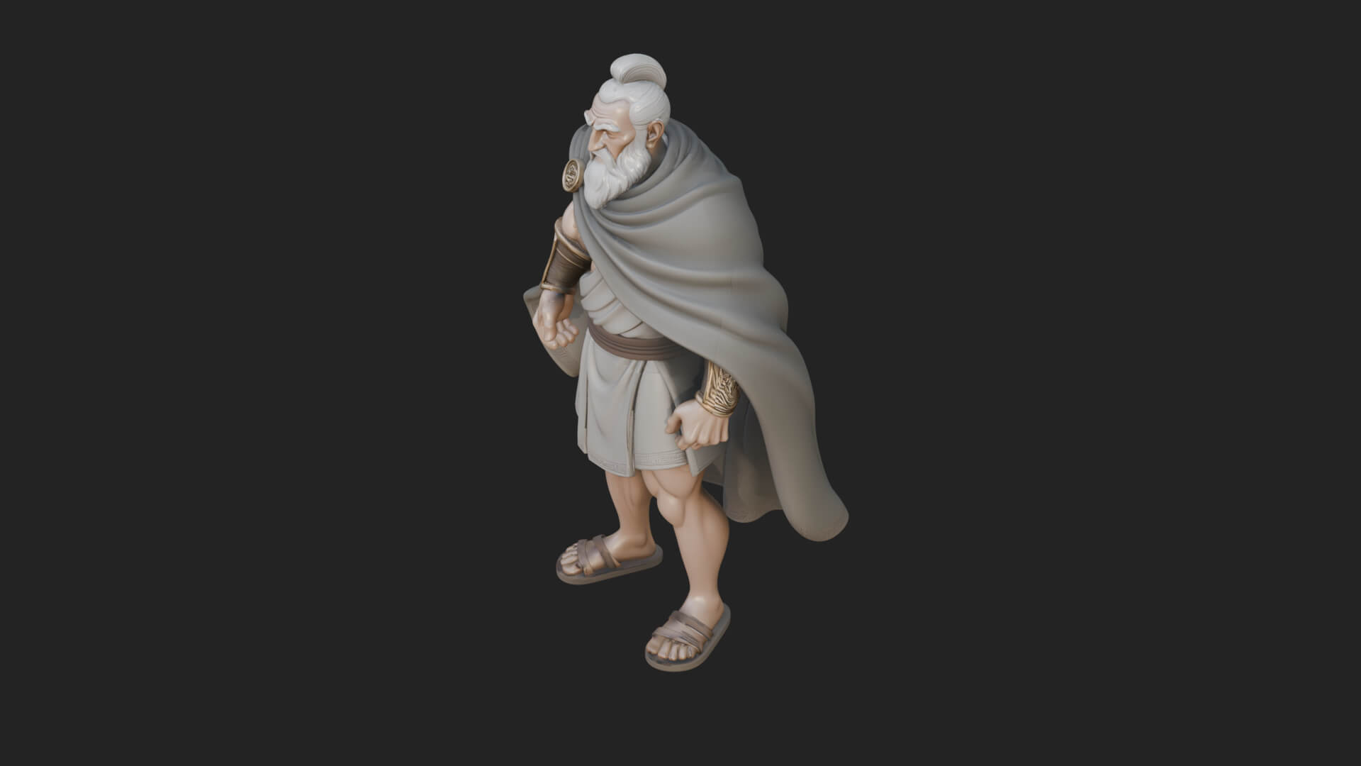 Greek Warrior God Statue Design 17 3D Print Model 3D Model
