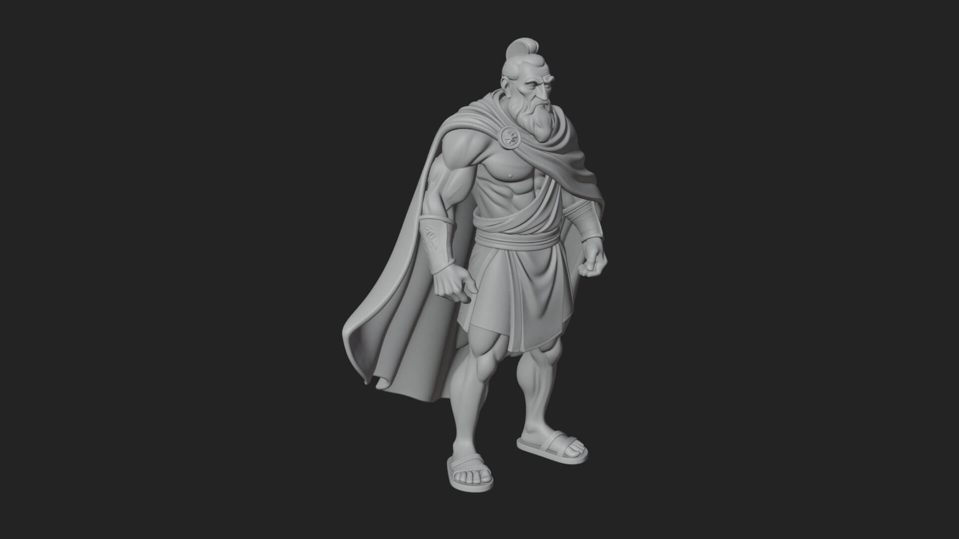 Greek Warrior God Statue Design 17 3D Print Model 3D Model