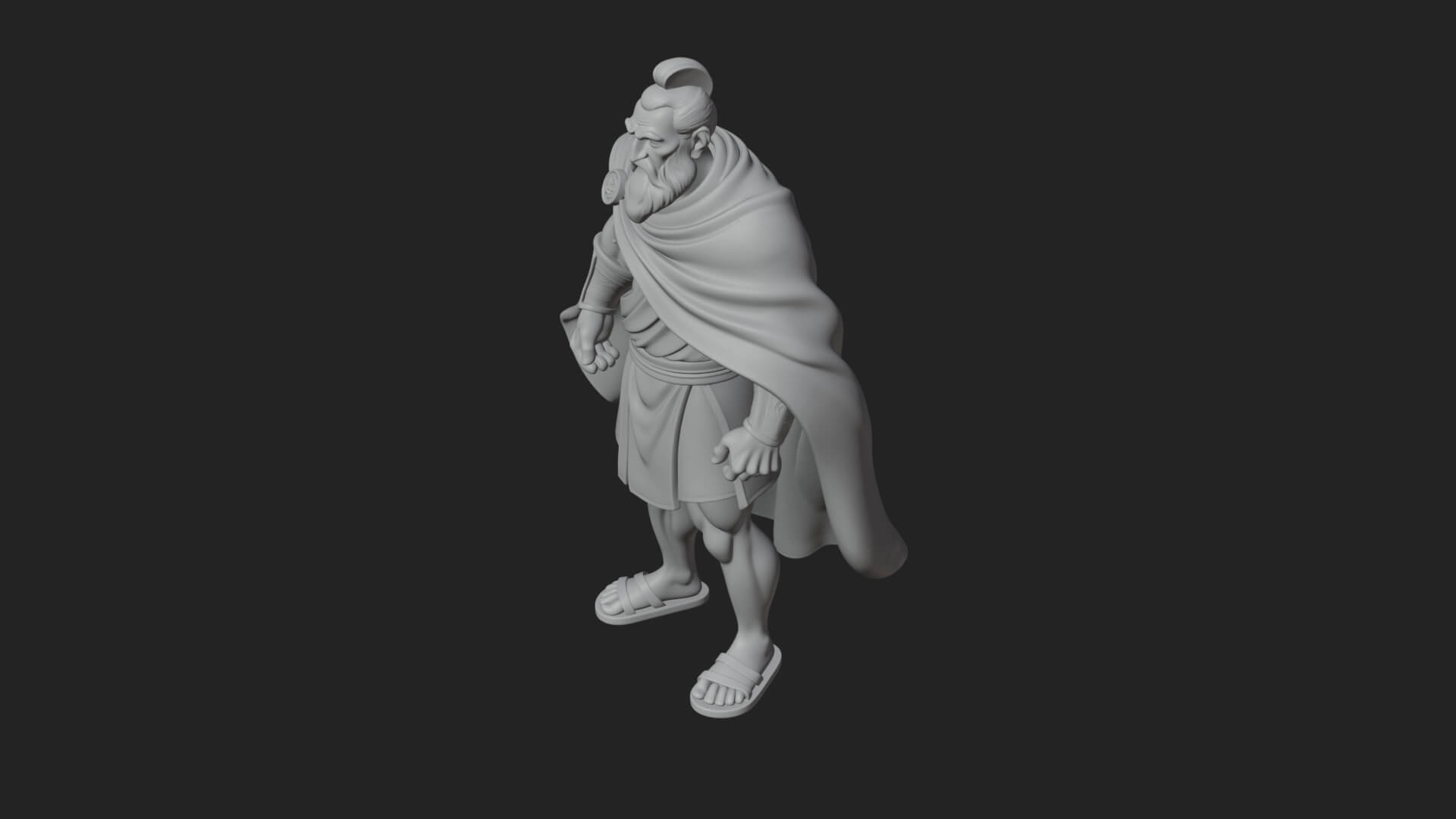 Greek Warrior God Statue Design 17 3D Print Model 3D Model