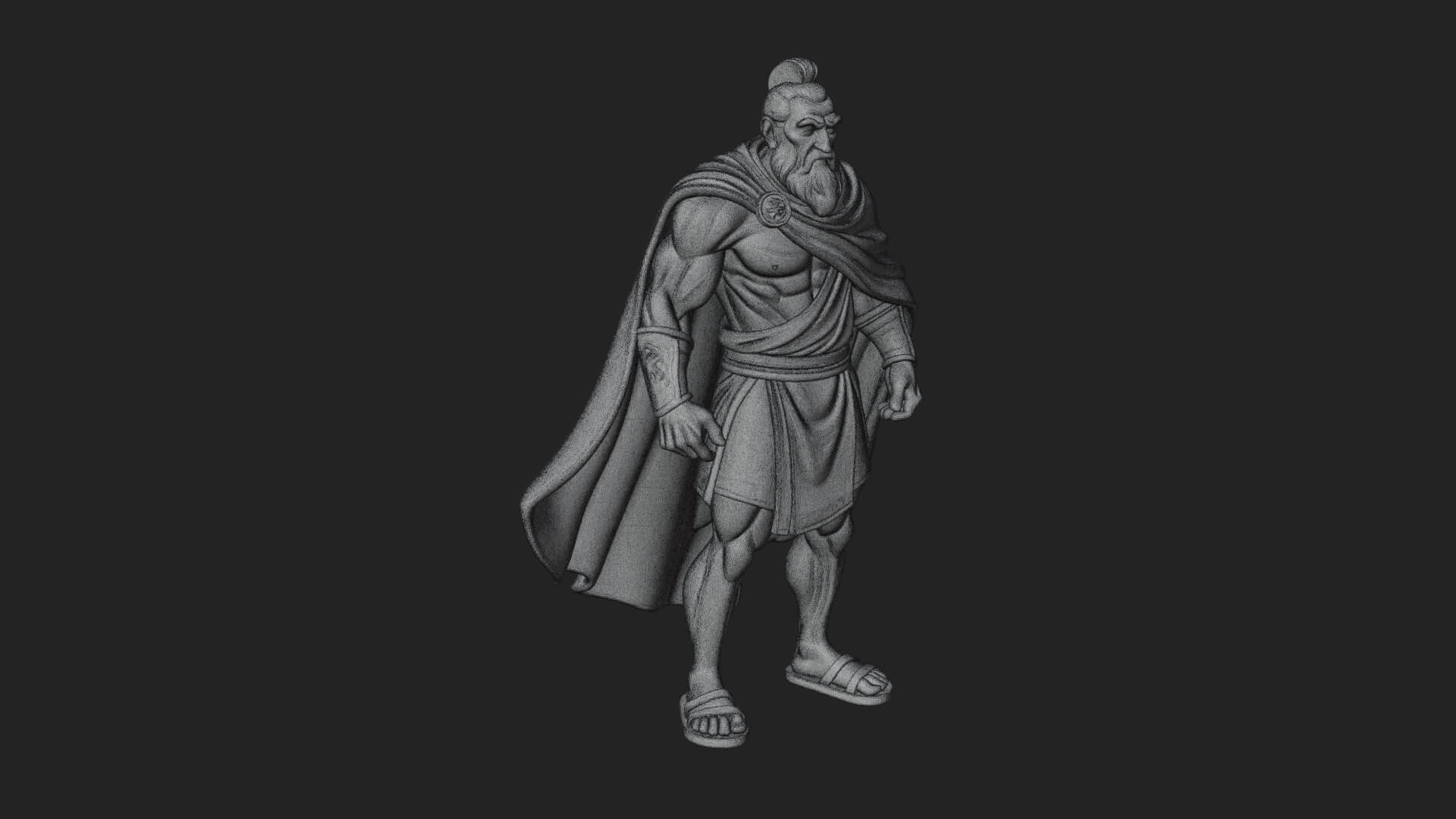Greek Warrior God Statue Design 17 3D Print Model 3D Model