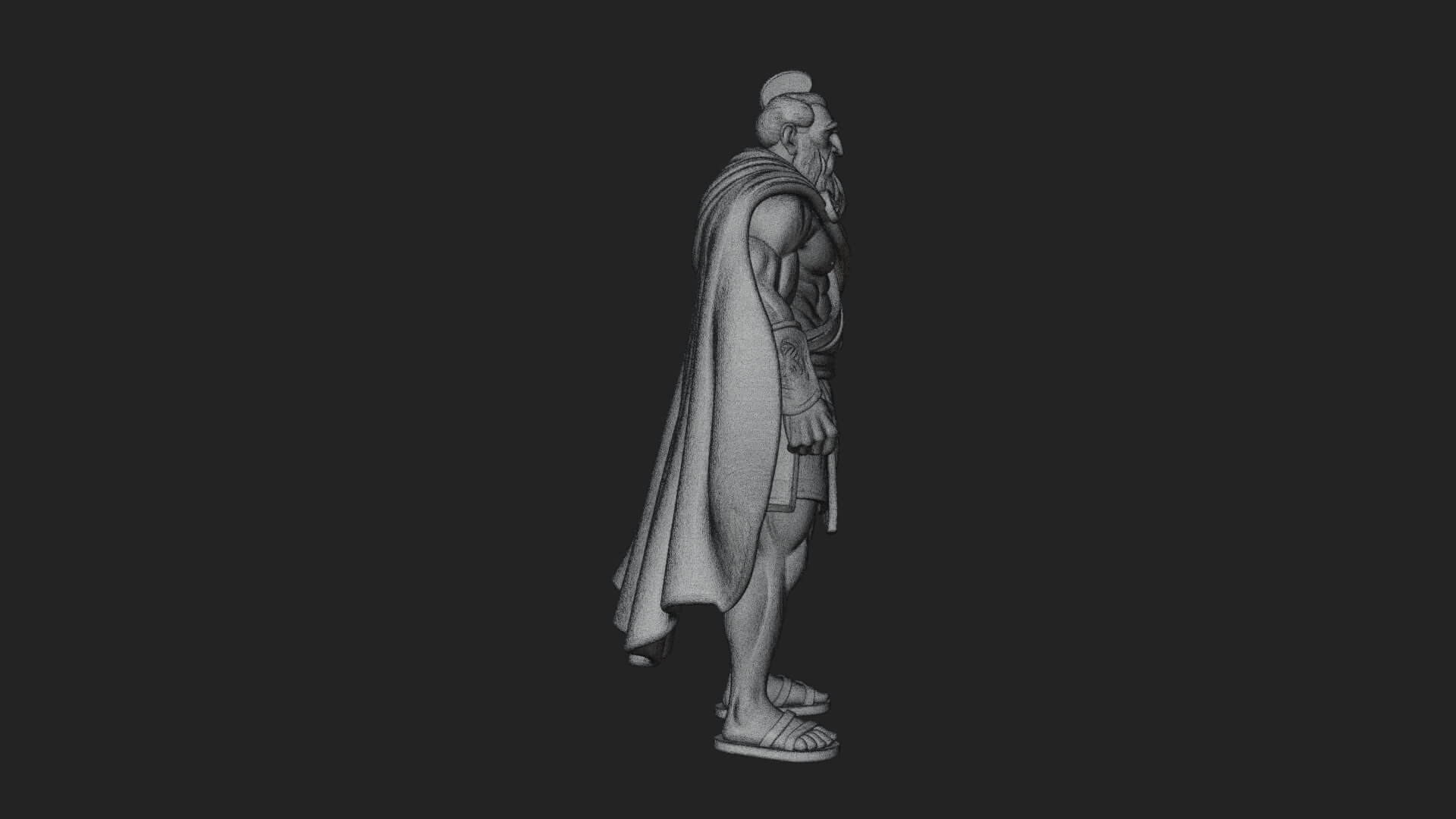 Greek Warrior God Statue Design 17 3D Print Model 3D Model