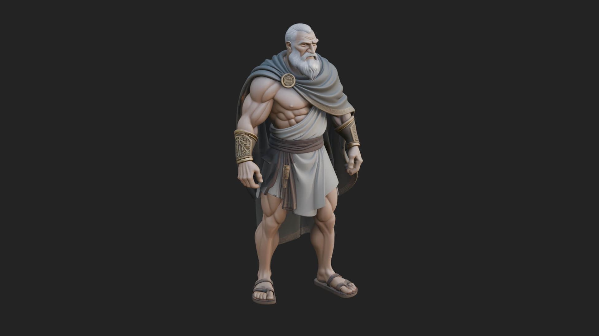 Greek Warrior God Statue Design 18 3D Print Model 3D Model