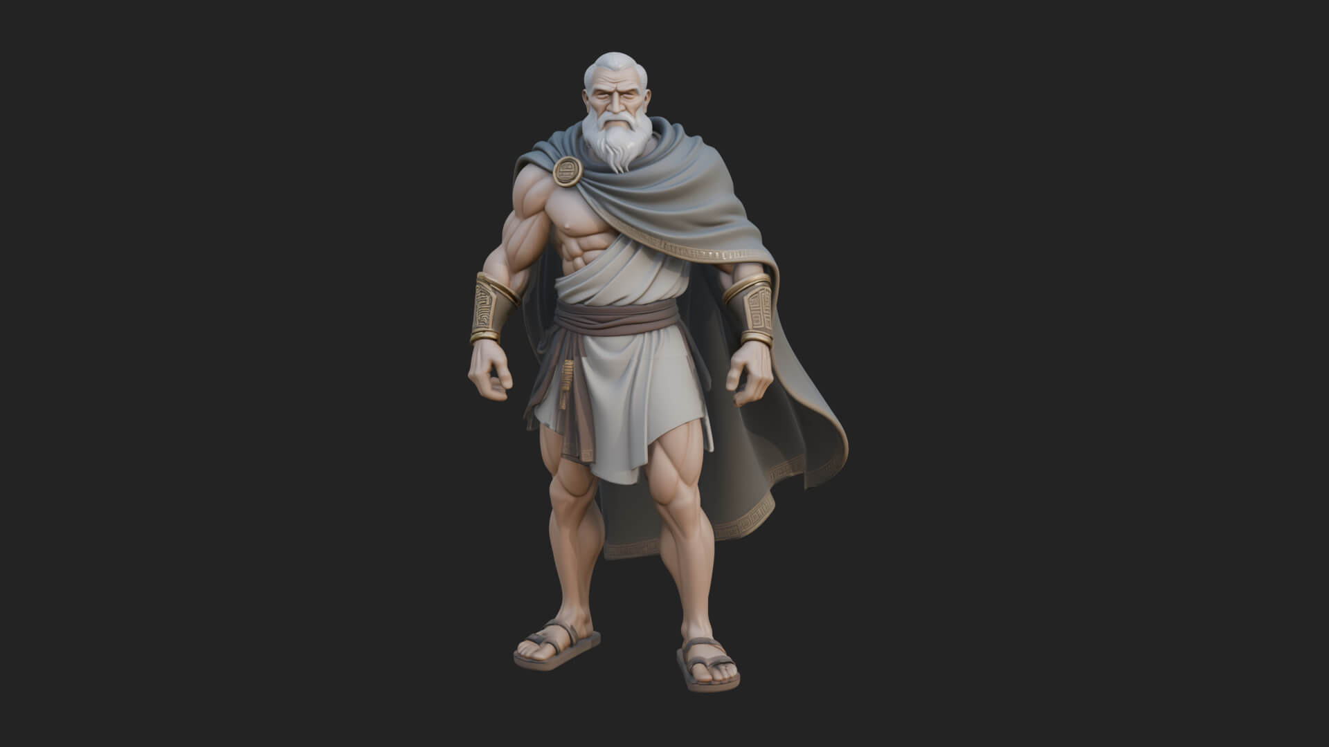 Greek Warrior God Statue Design 18 3D Print Model 3D Model