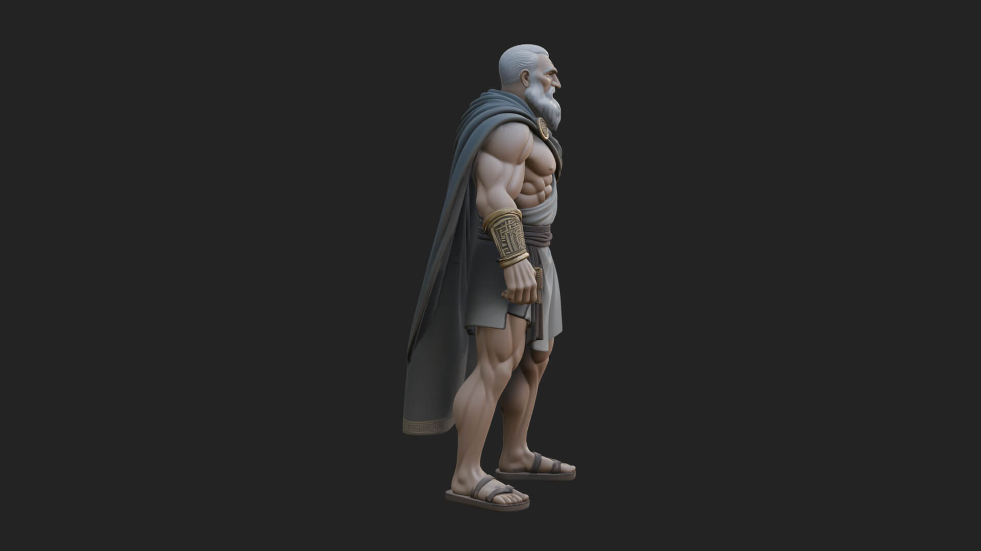 Greek Warrior God Statue Design 18 3D Print Model 3D Model