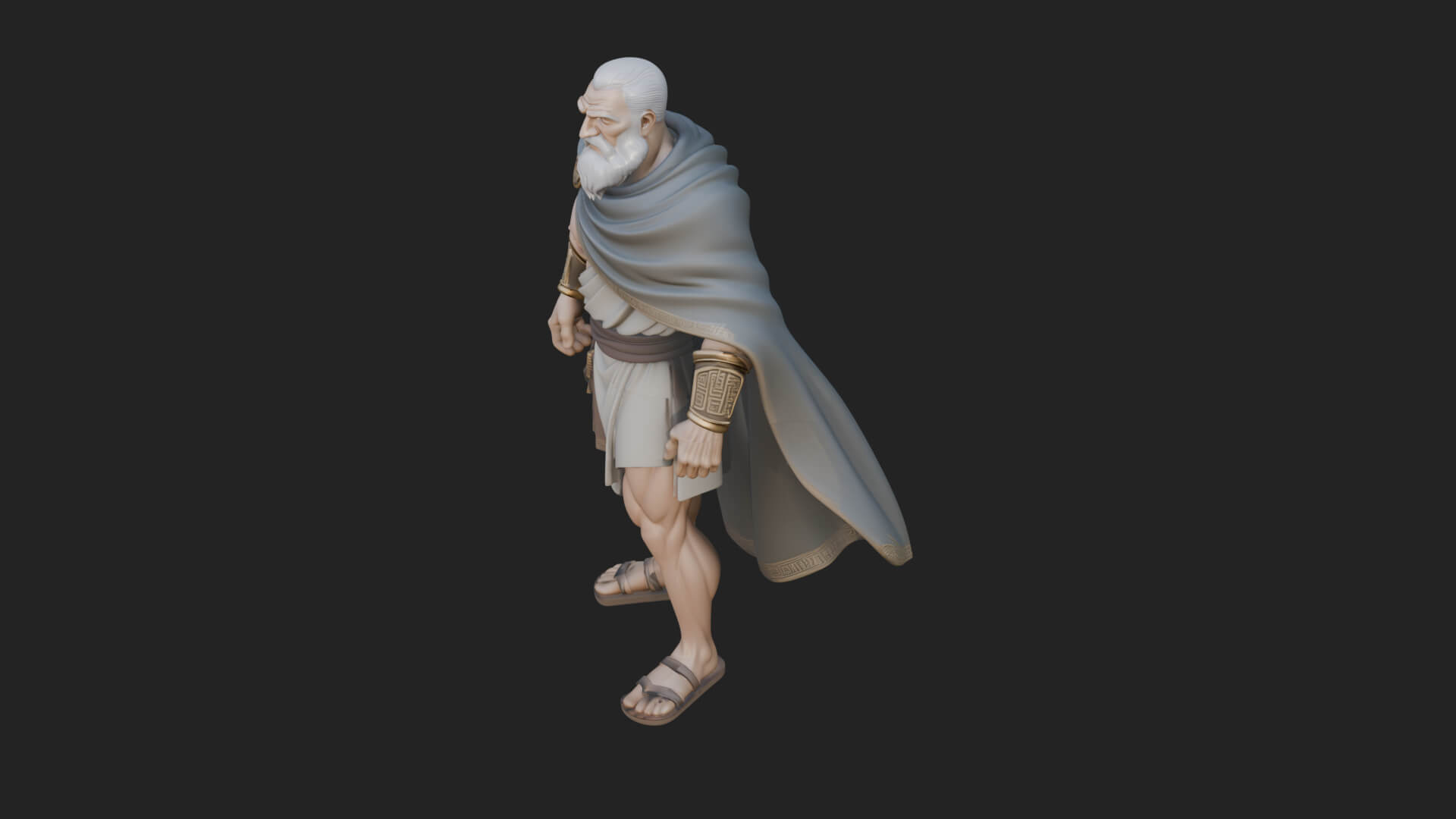 Greek Warrior God Statue Design 18 3D Print Model 3D Model