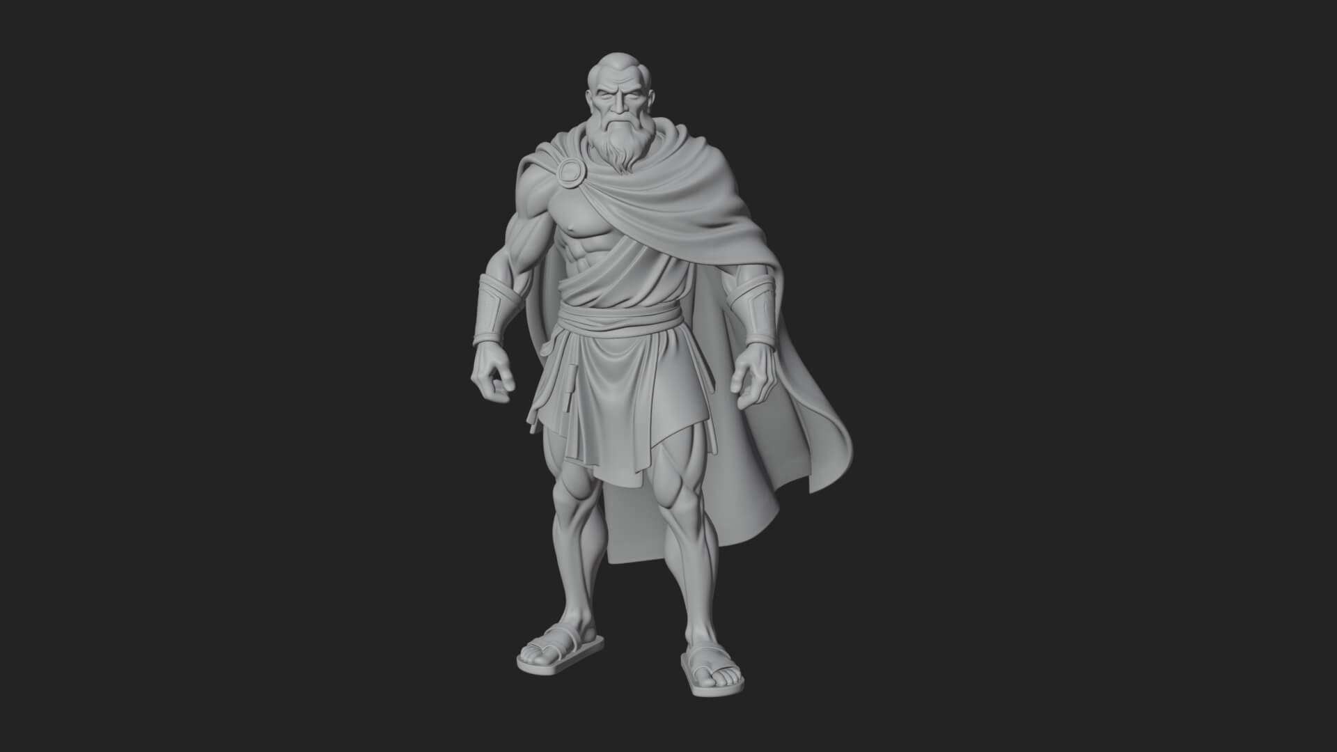 Greek Warrior God Statue Design 18 3D Print Model 3D Model