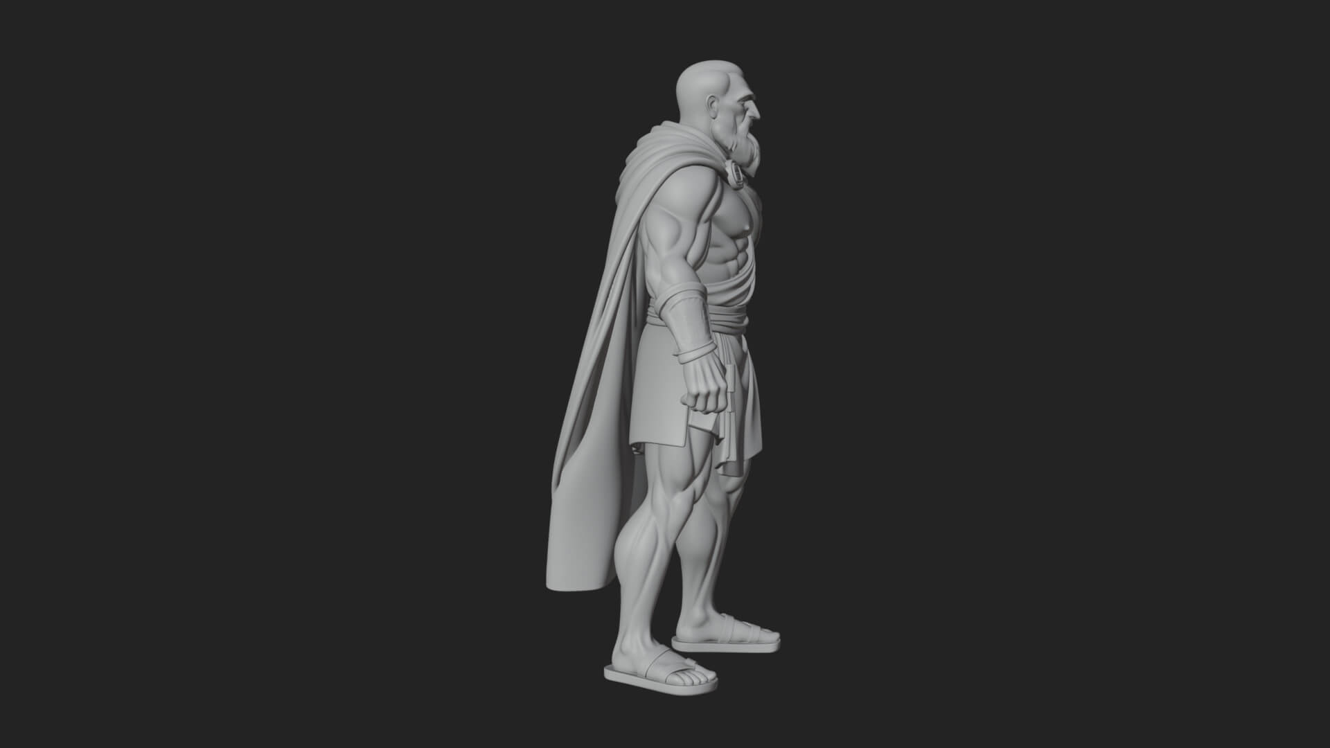 Greek Warrior God Statue Design 18 3D Print Model 3D Model