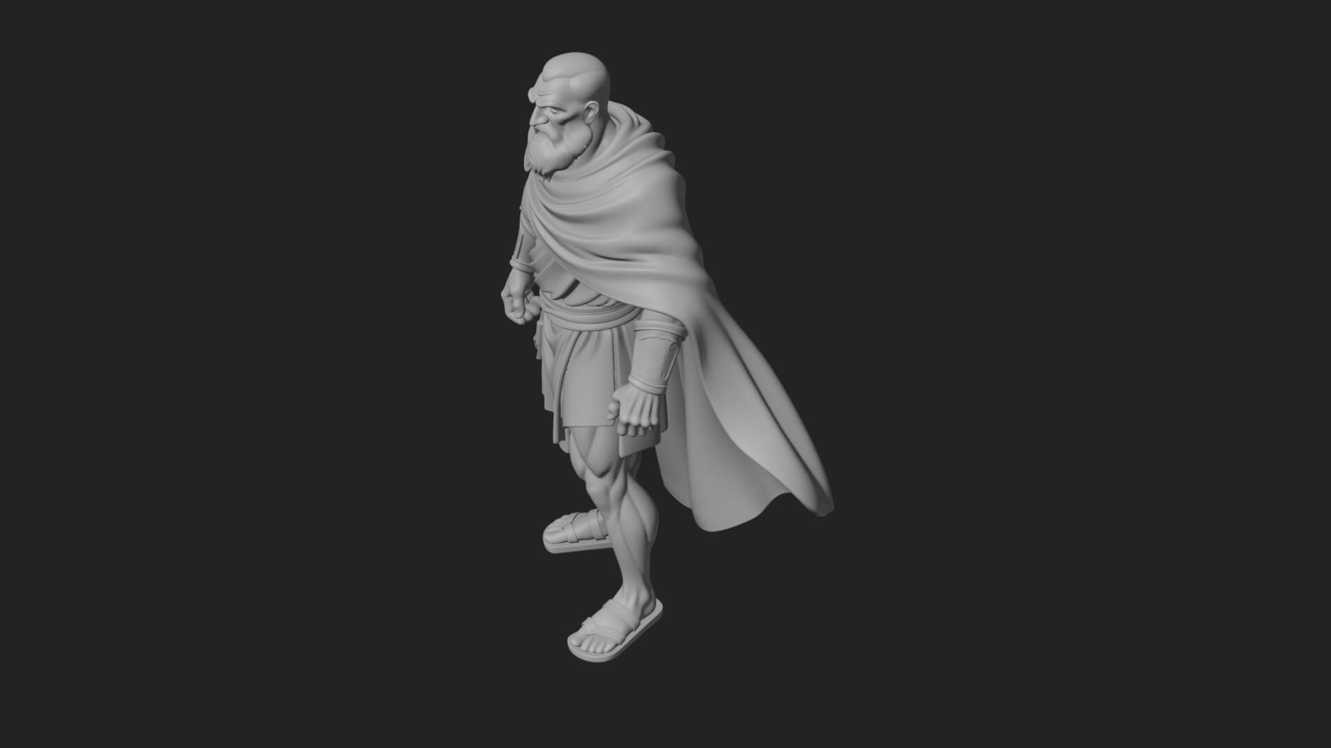 Greek Warrior God Statue Design 18 3D Print Model 3D Model