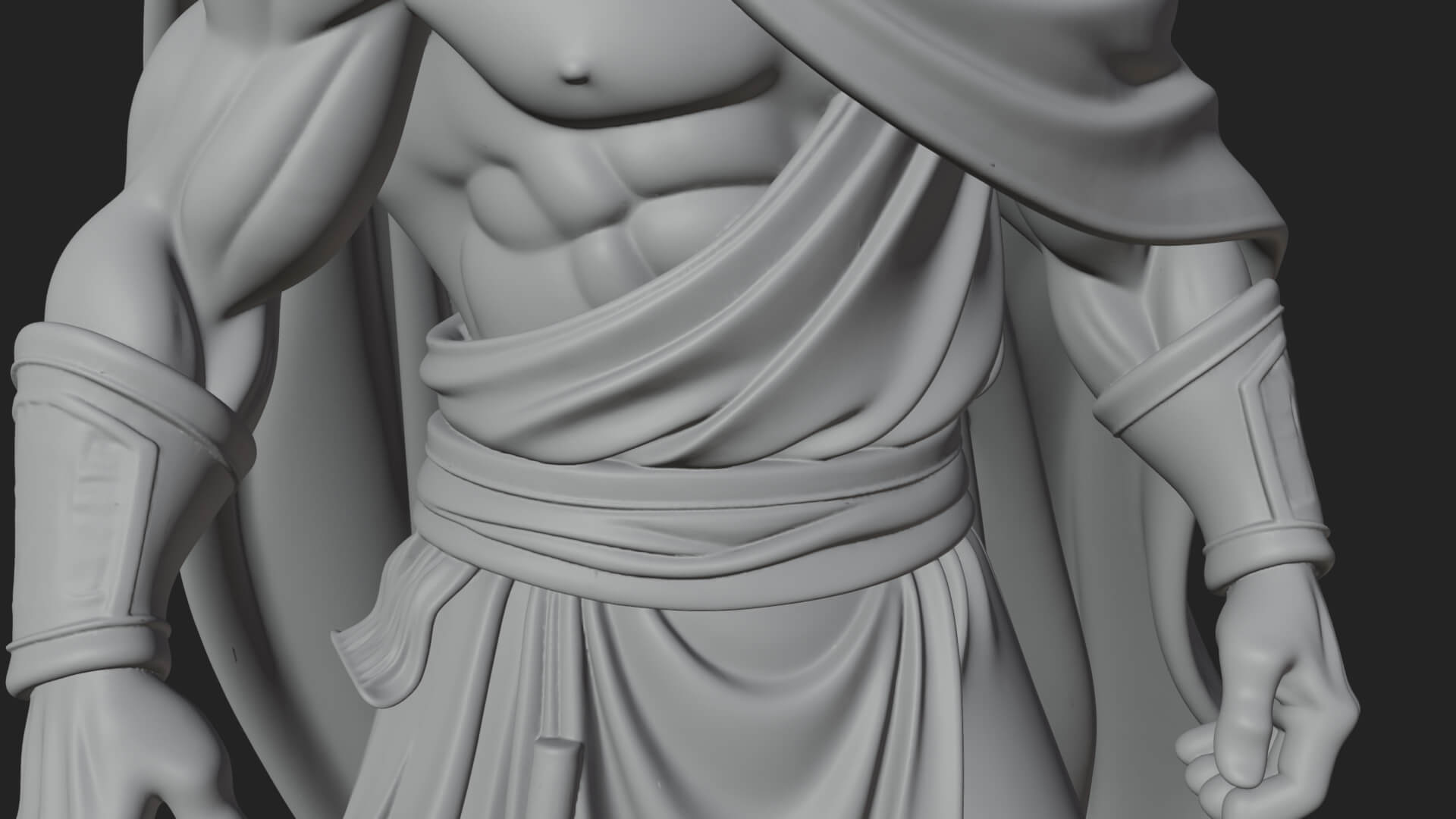 Greek Warrior God Statue Design 18 3D Print Model 3D Model