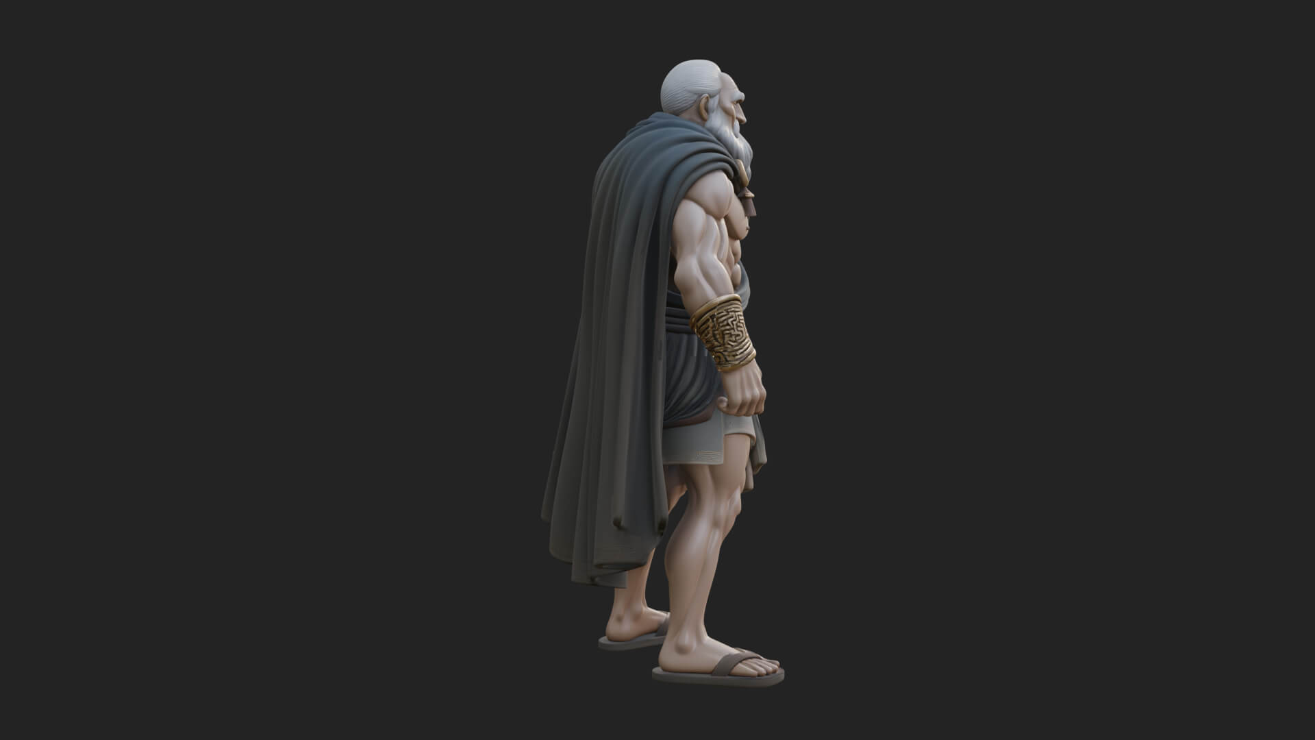 Greek Warrior God Statue Design 19 3D Print Model 3D Model