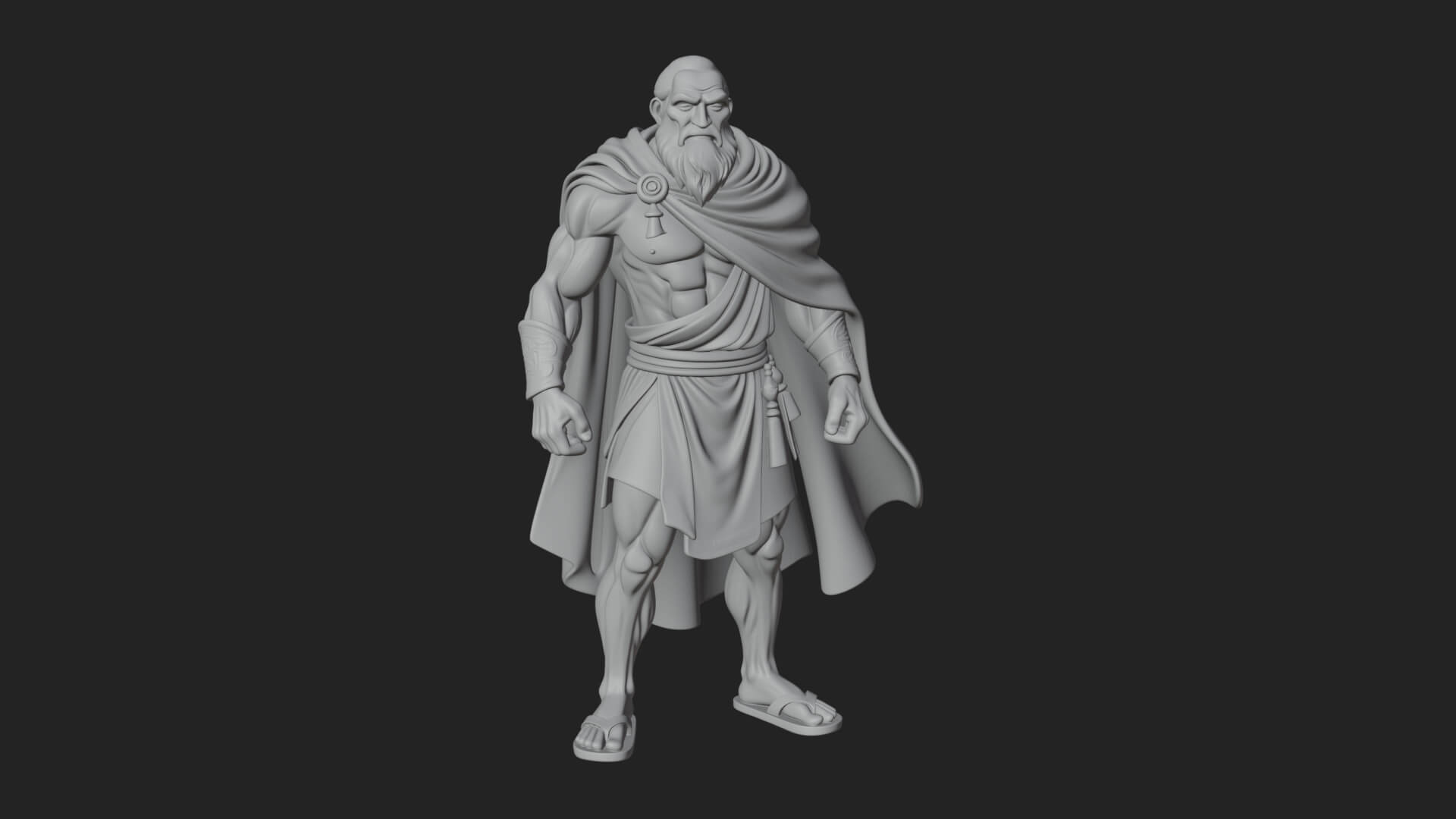 Greek Warrior God Statue Design 19 3D Print Model 3D Model