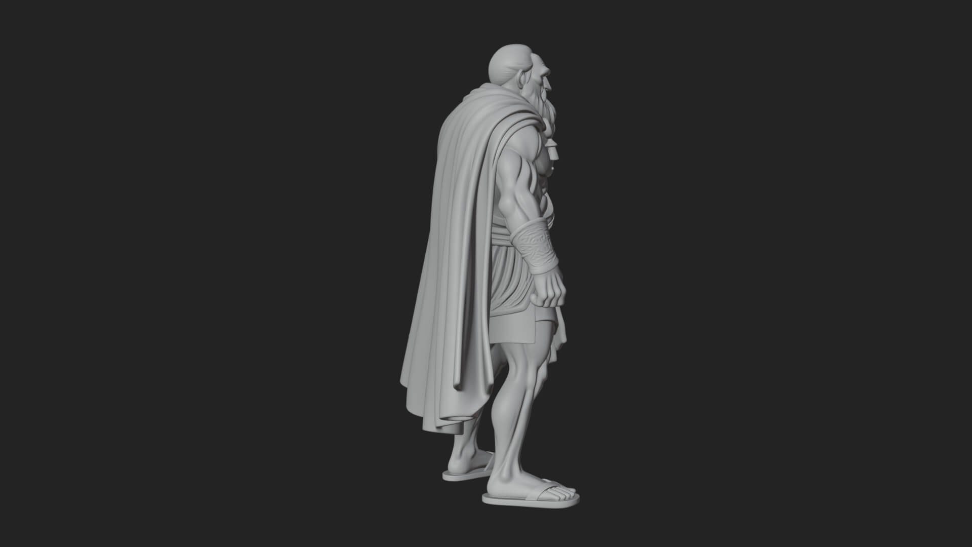 Greek Warrior God Statue Design 19 3D Print Model 3D Model