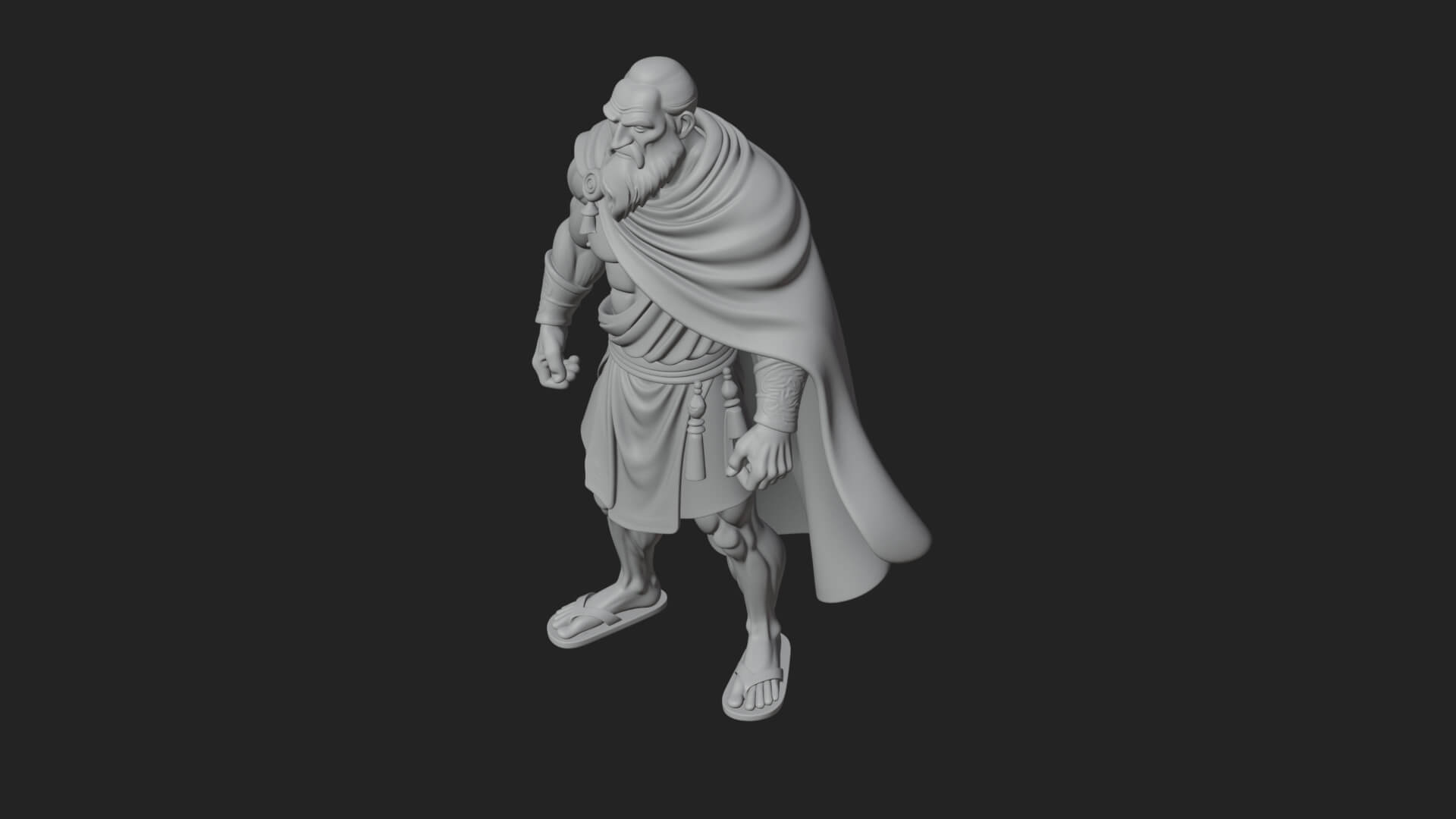 Greek Warrior God Statue Design 19 3D Print Model 3D Model