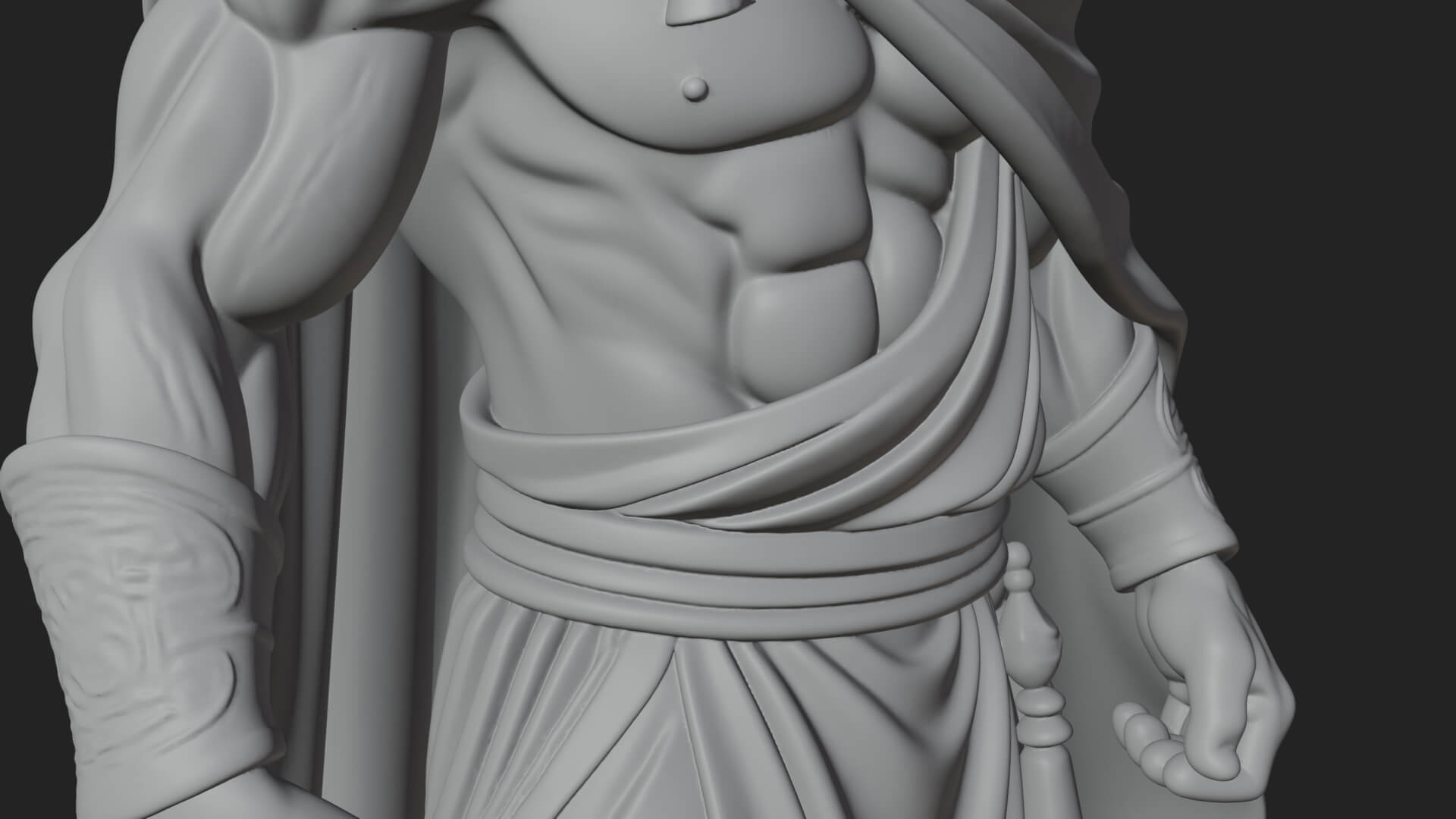 Greek Warrior God Statue Design 19 3D Print Model 3D Model