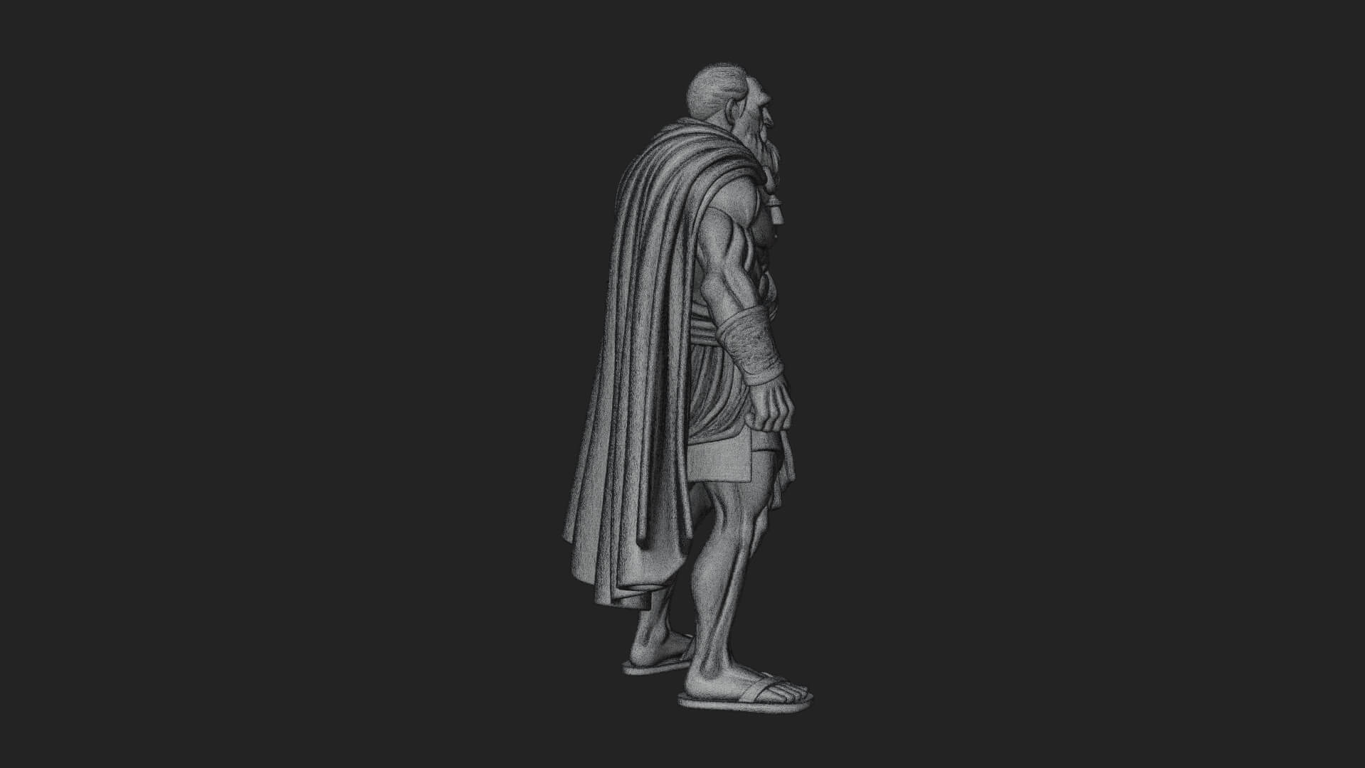 Greek Warrior God Statue Design 19 3D Print Model 3D Model