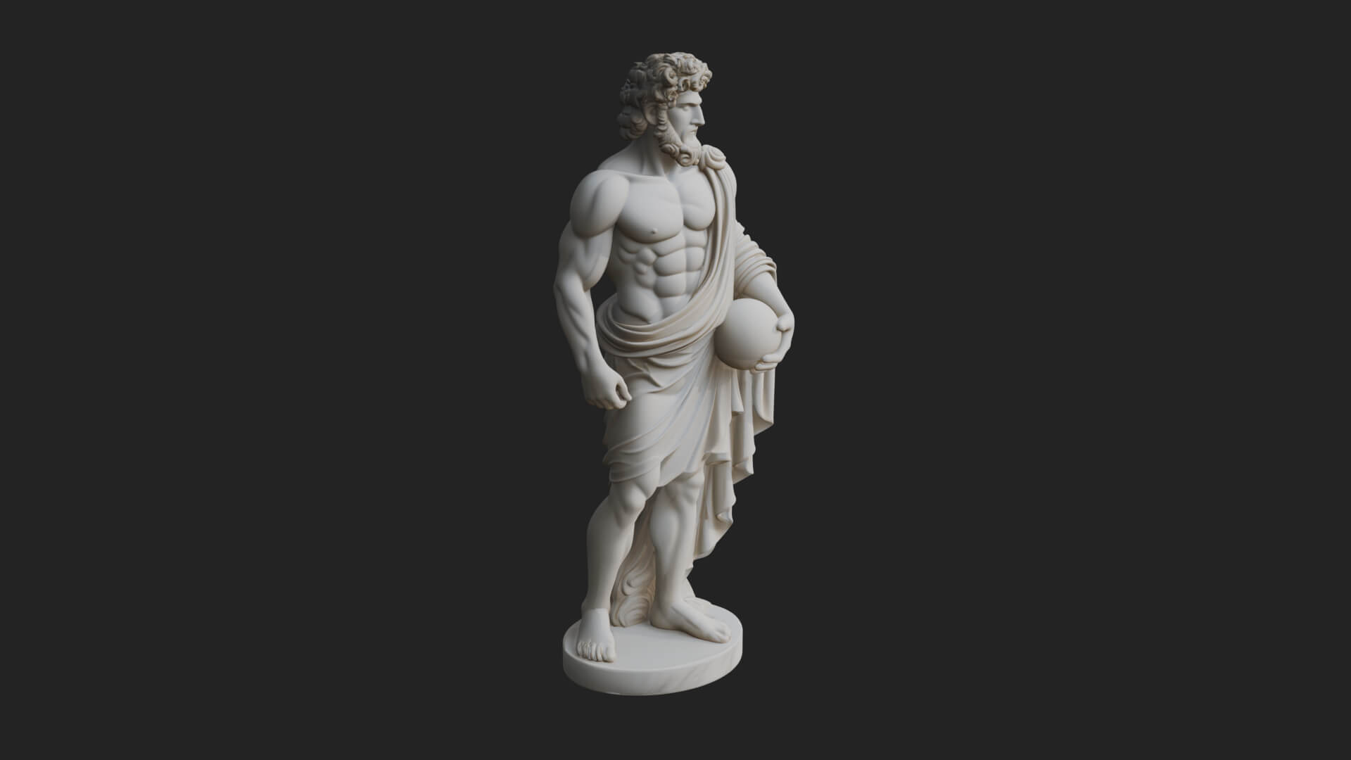 Greek Warrior God Statue Design 20 3D Print Model 3D Model