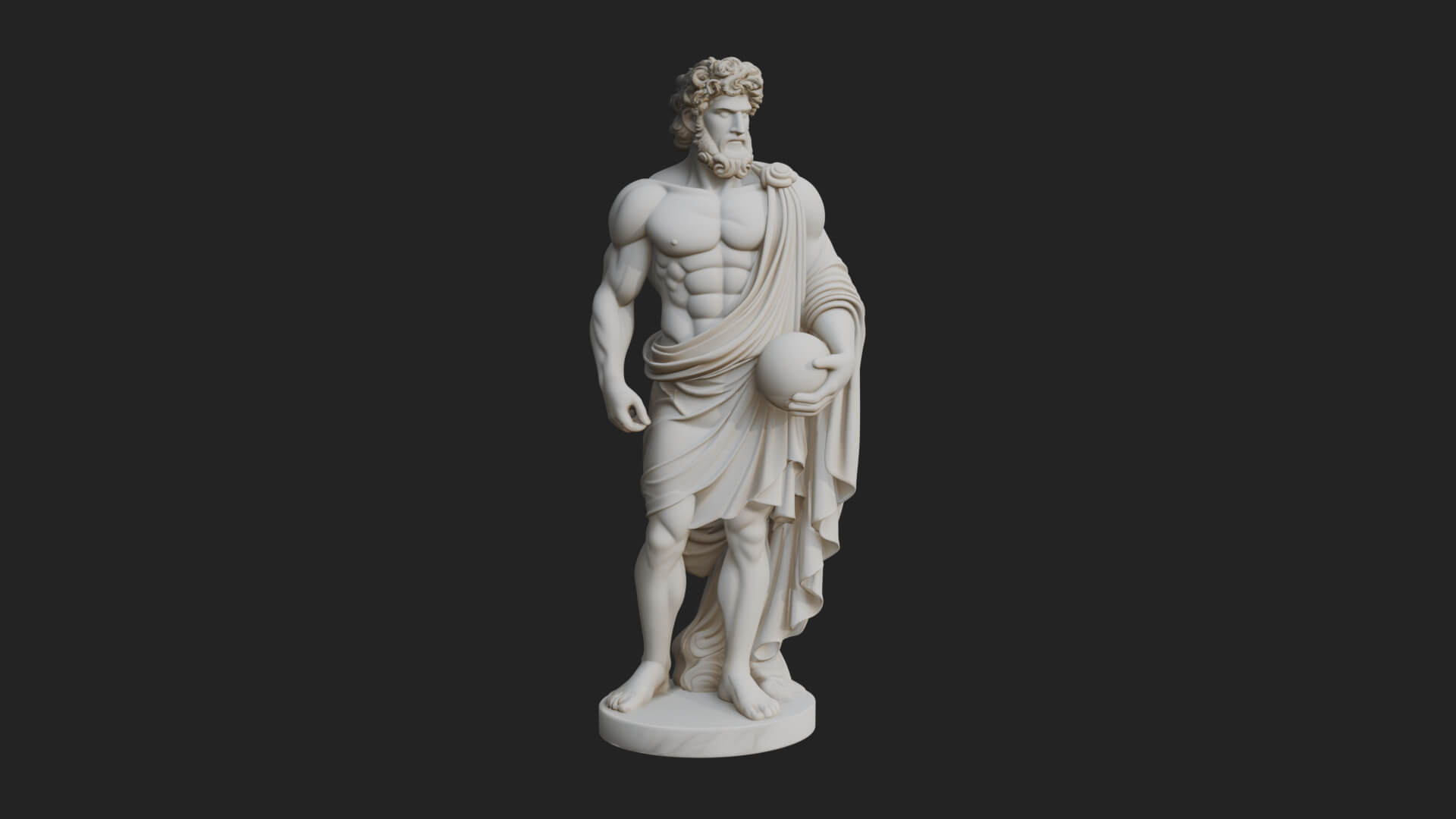 Greek Warrior God Statue Design 20 3D Print Model 3D Model