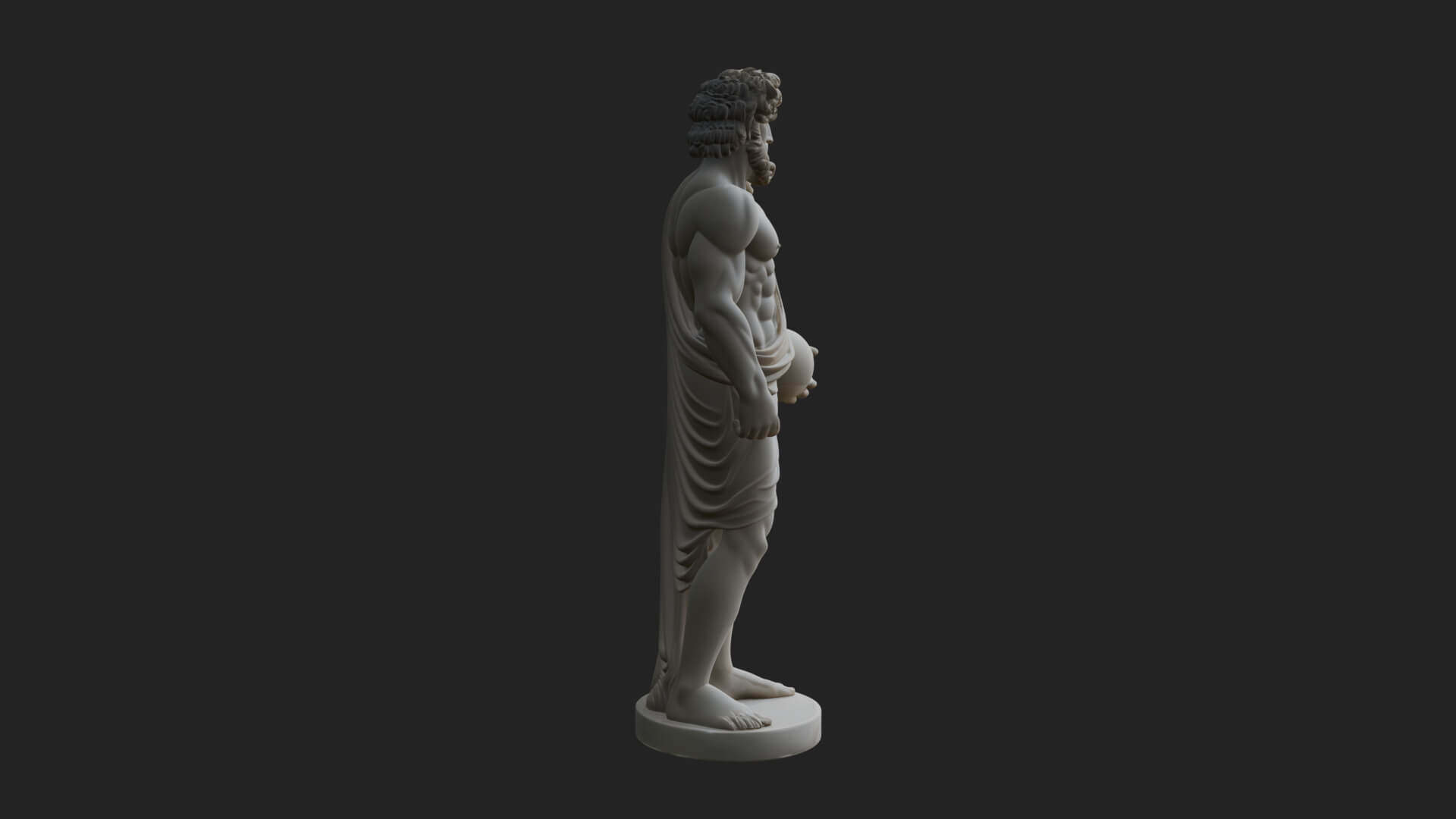 Greek Warrior God Statue Design 20 3D Print Model 3D Model