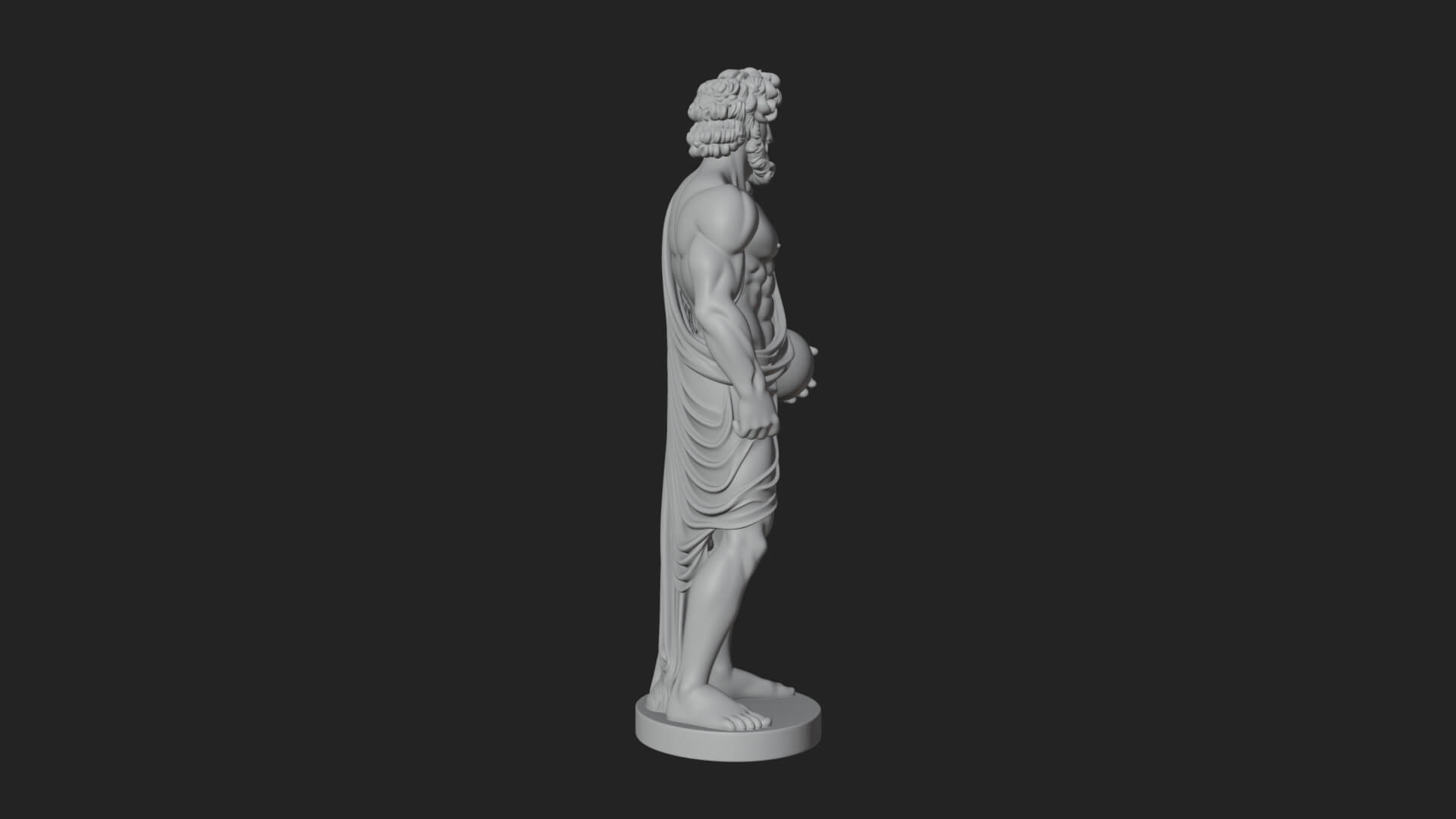 Greek Warrior God Statue Design 20 3D Print Model 3D Model