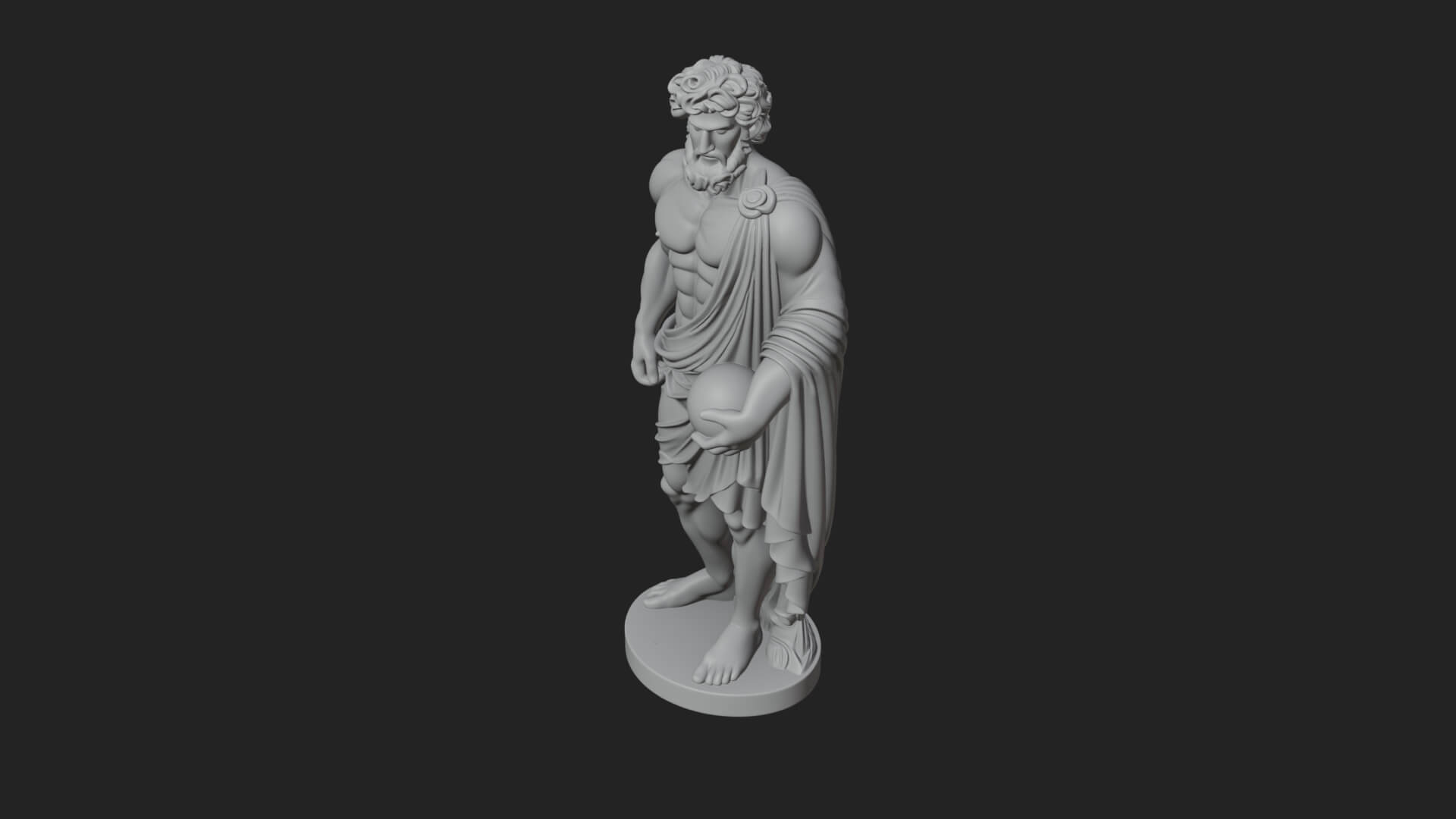 Greek Warrior God Statue Design 20 3D Print Model 3D Model