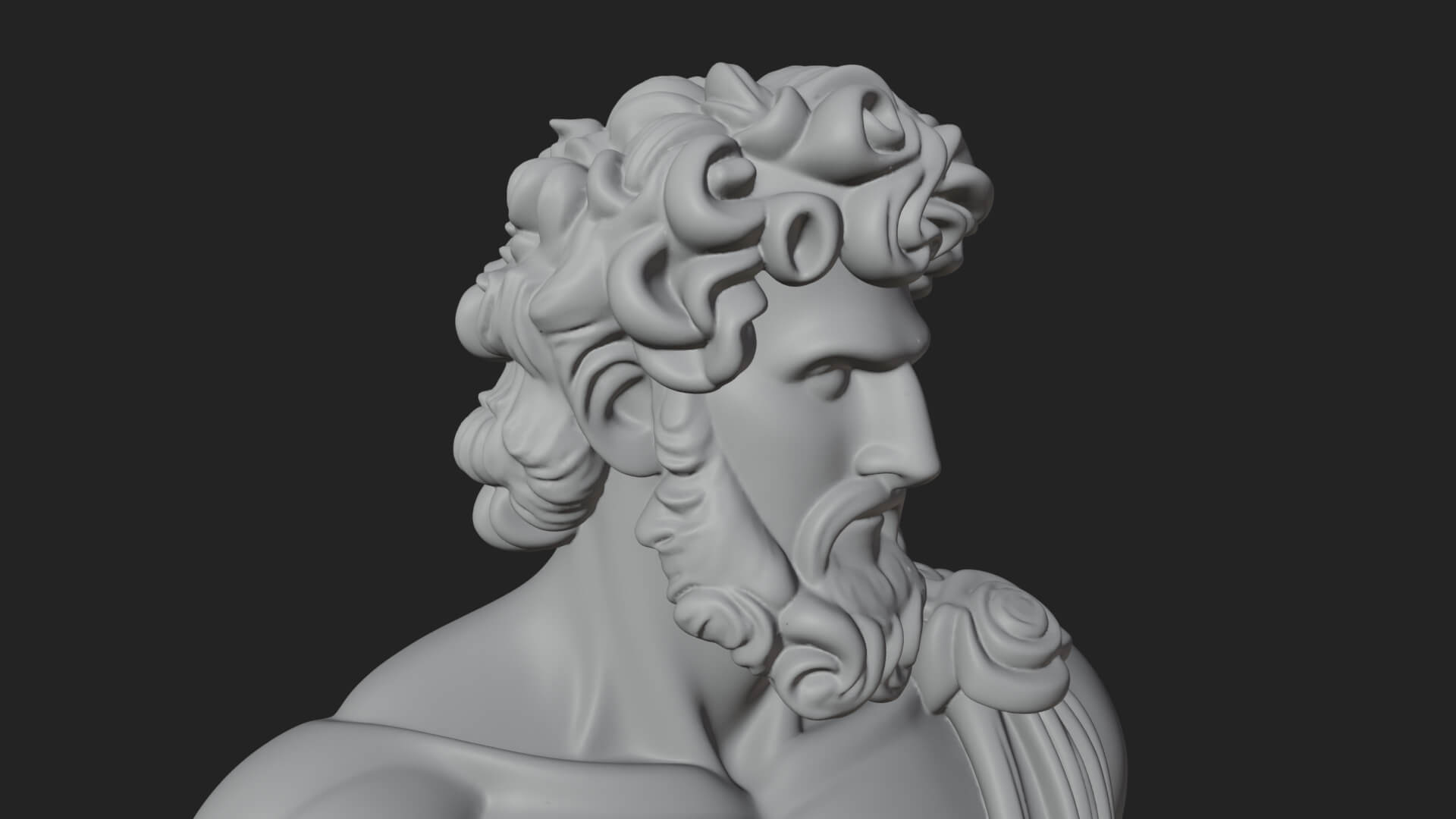 Greek Warrior God Statue Design 20 3D Print Model 3D Model