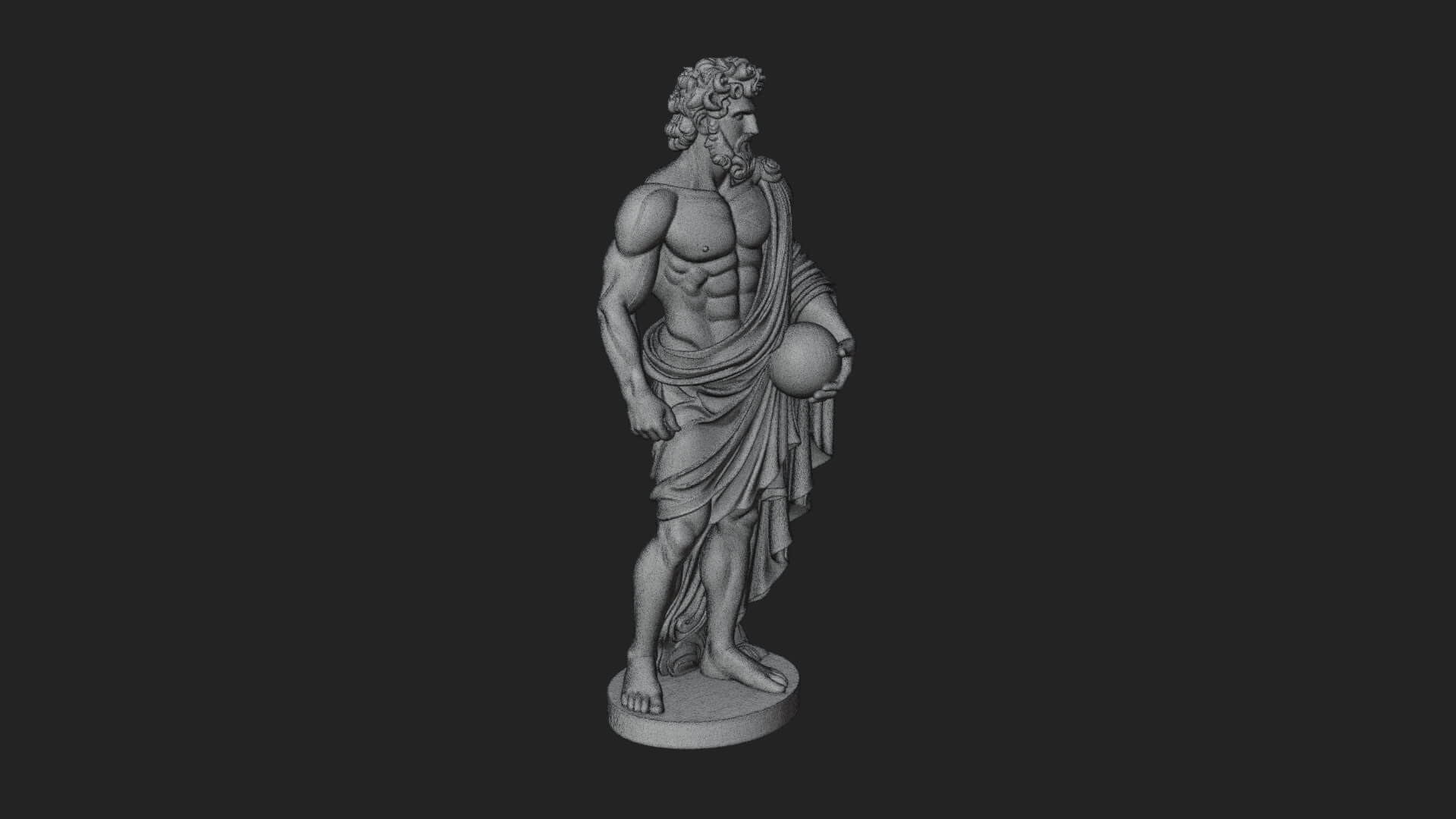 Greek Warrior God Statue Design 20 3D Print Model 3D Model