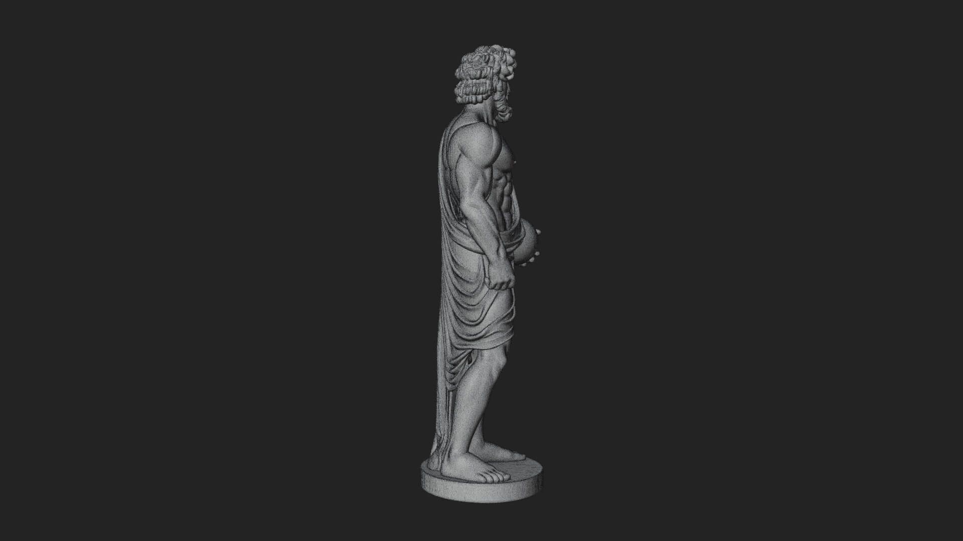 Greek Warrior God Statue Design 20 3D Print Model 3D Model