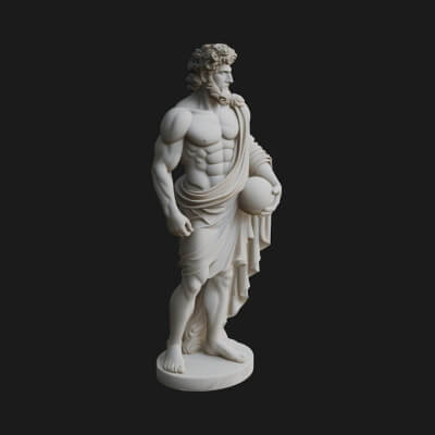 Greek Warrior God Statue Design 20 3D Print Model