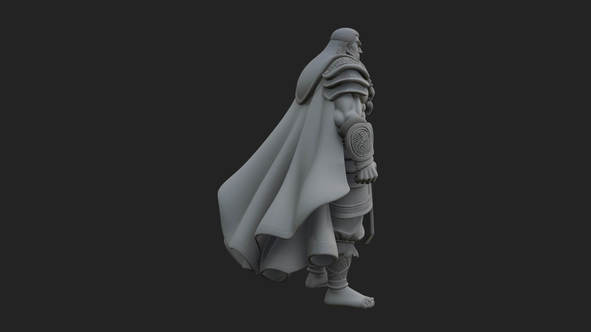Greek Warrior God Statue Design 21 3D Print Model 3D Model
