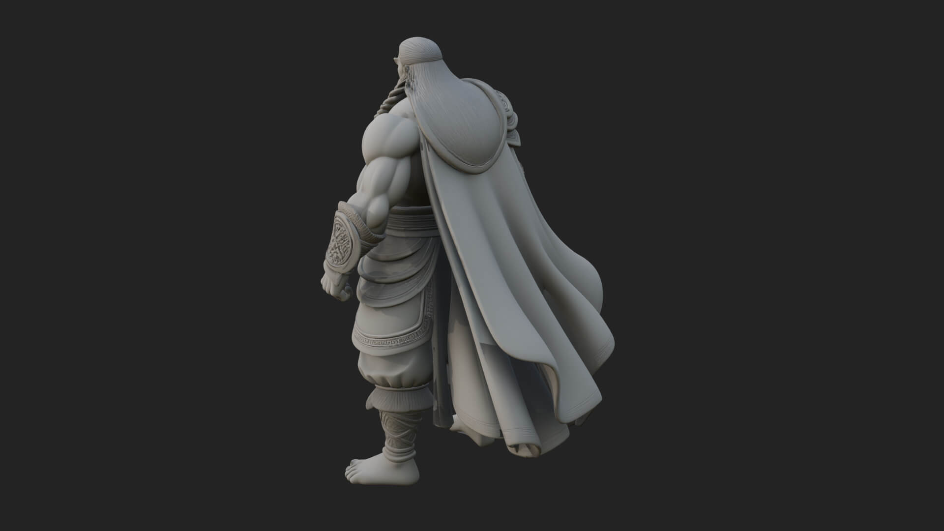 Greek Warrior God Statue Design 21 3D Print Model 3D Model