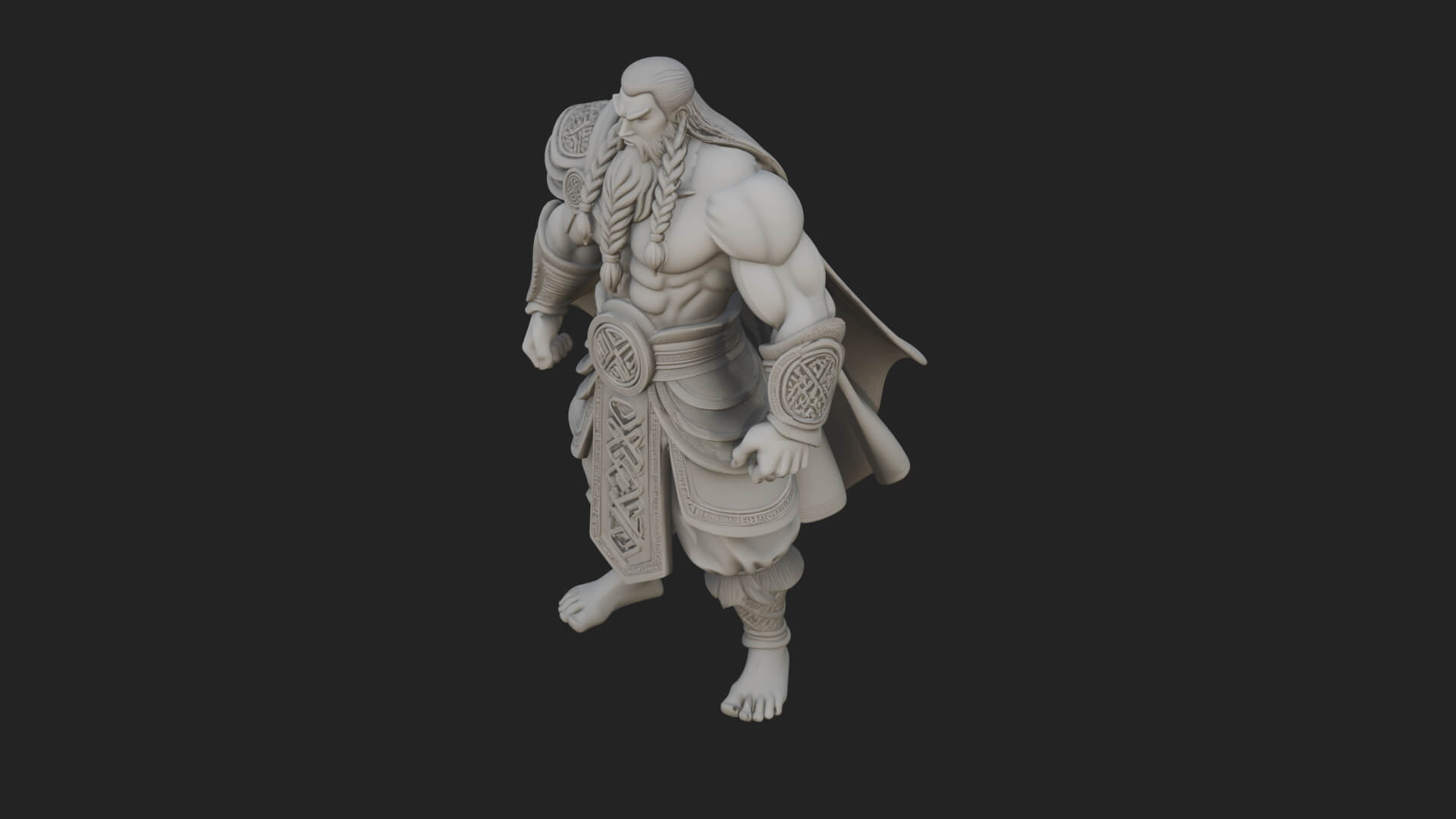 Greek Warrior God Statue Design 21 3D Print Model 3D Model