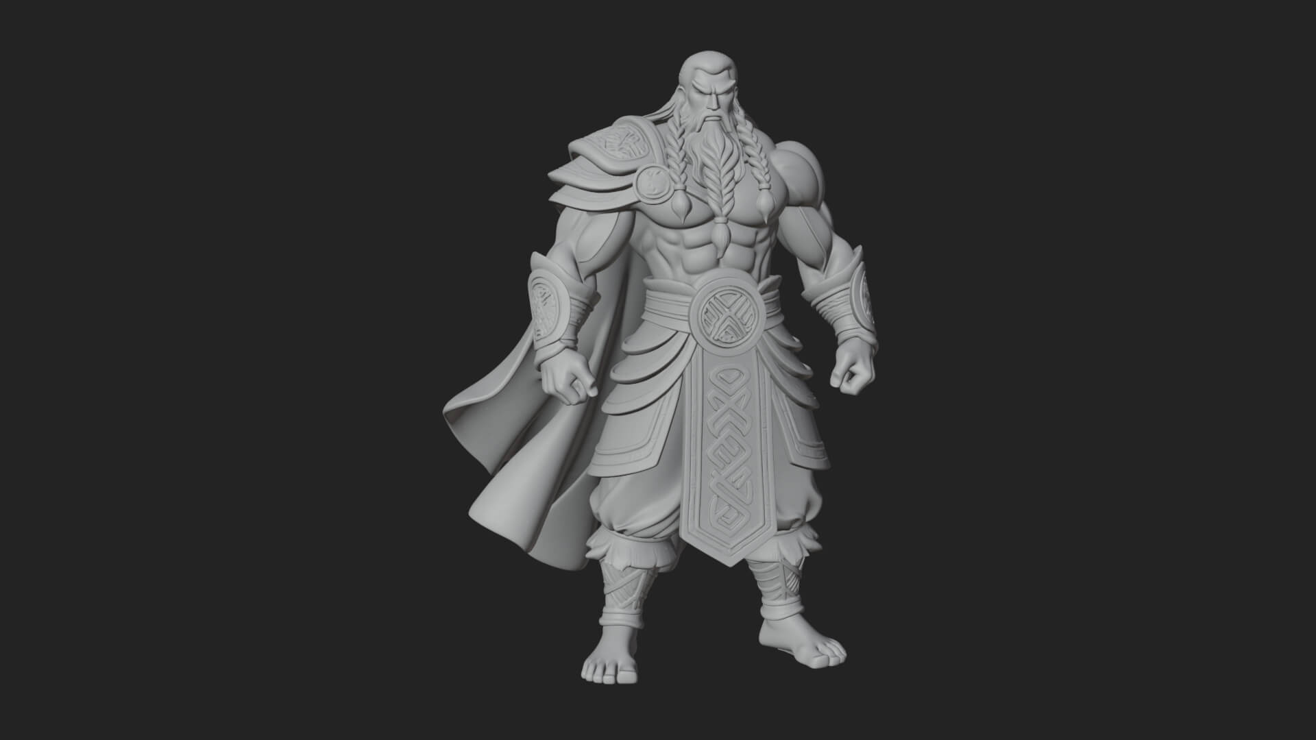 Greek Warrior God Statue Design 21 3D Print Model 3D Model