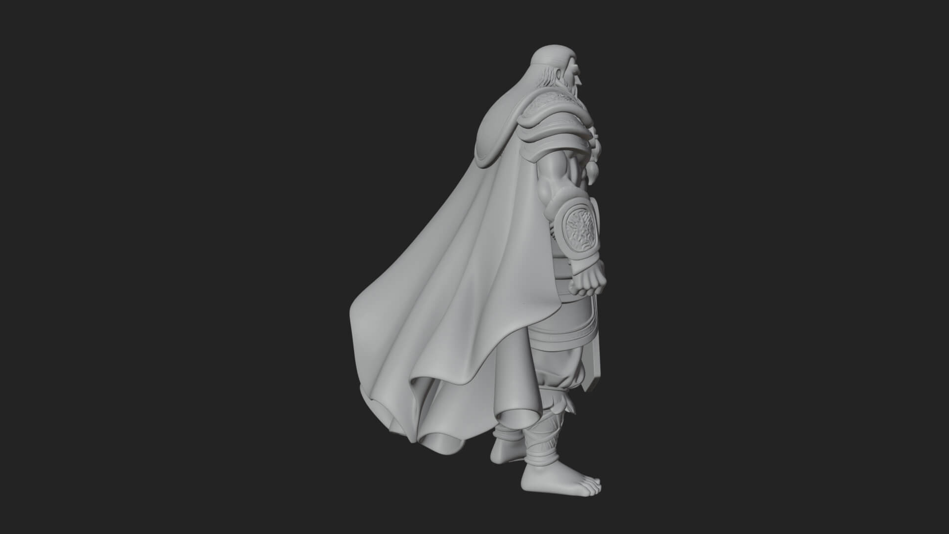 Greek Warrior God Statue Design 21 3D Print Model 3D Model