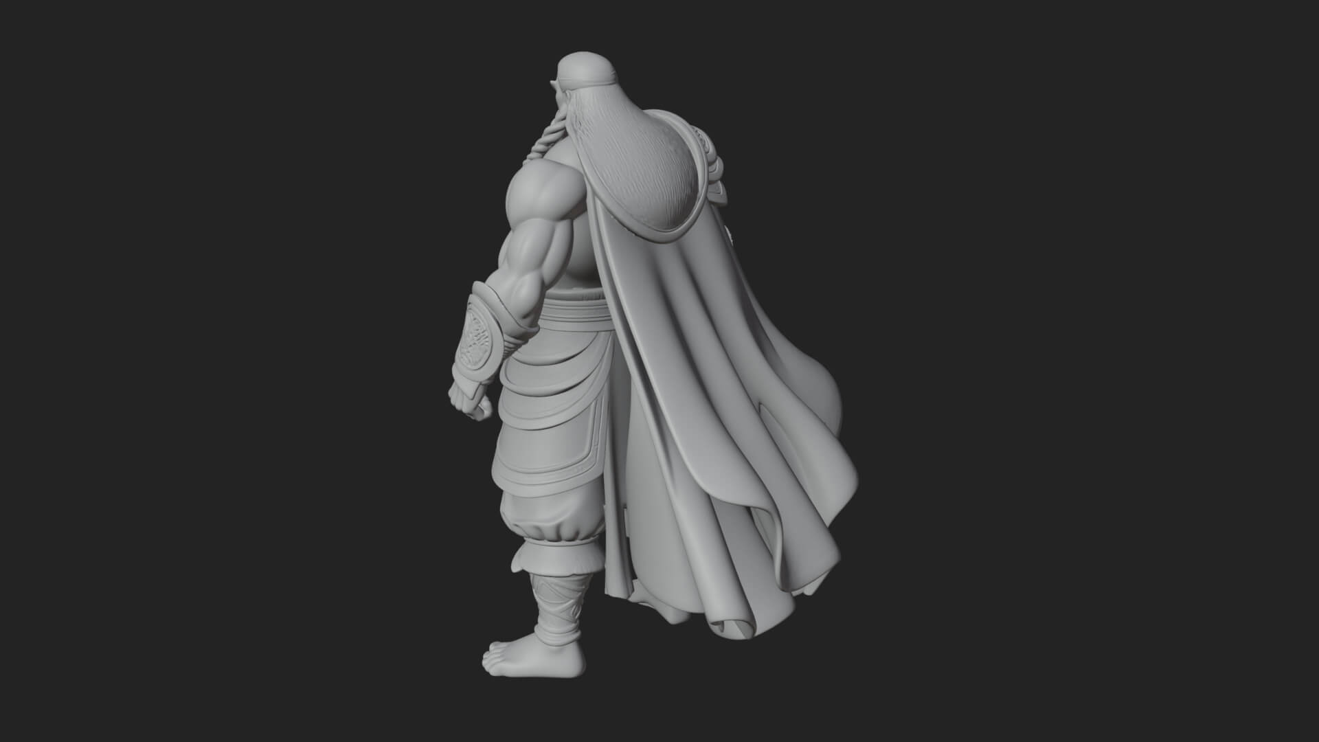 Greek Warrior God Statue Design 21 3D Print Model 3D Model