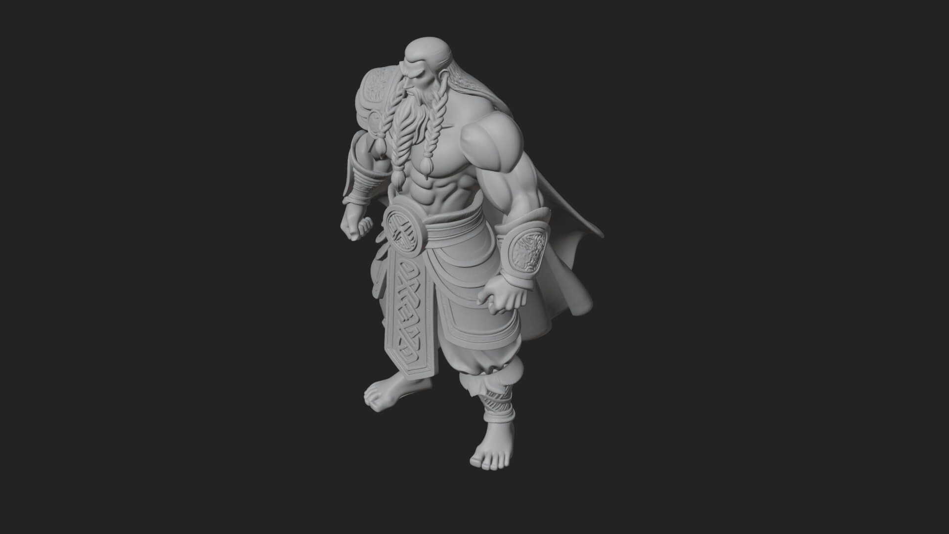 Greek Warrior God Statue Design 21 3D Print Model 3D Model